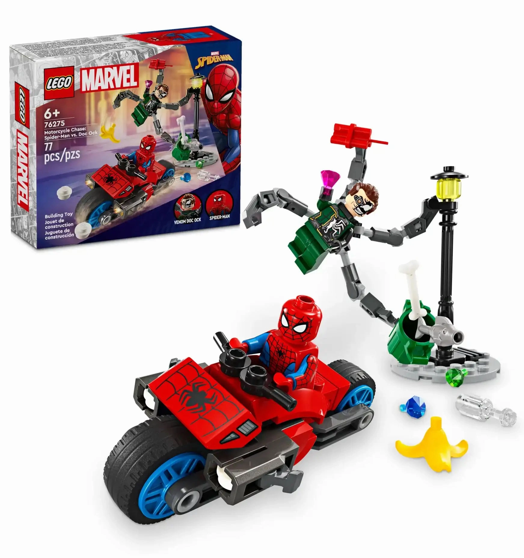 Ancient Sculpture LEGO MARVEL 76275 Motorcycle Chase: Spider-Man vs. Doc Ock