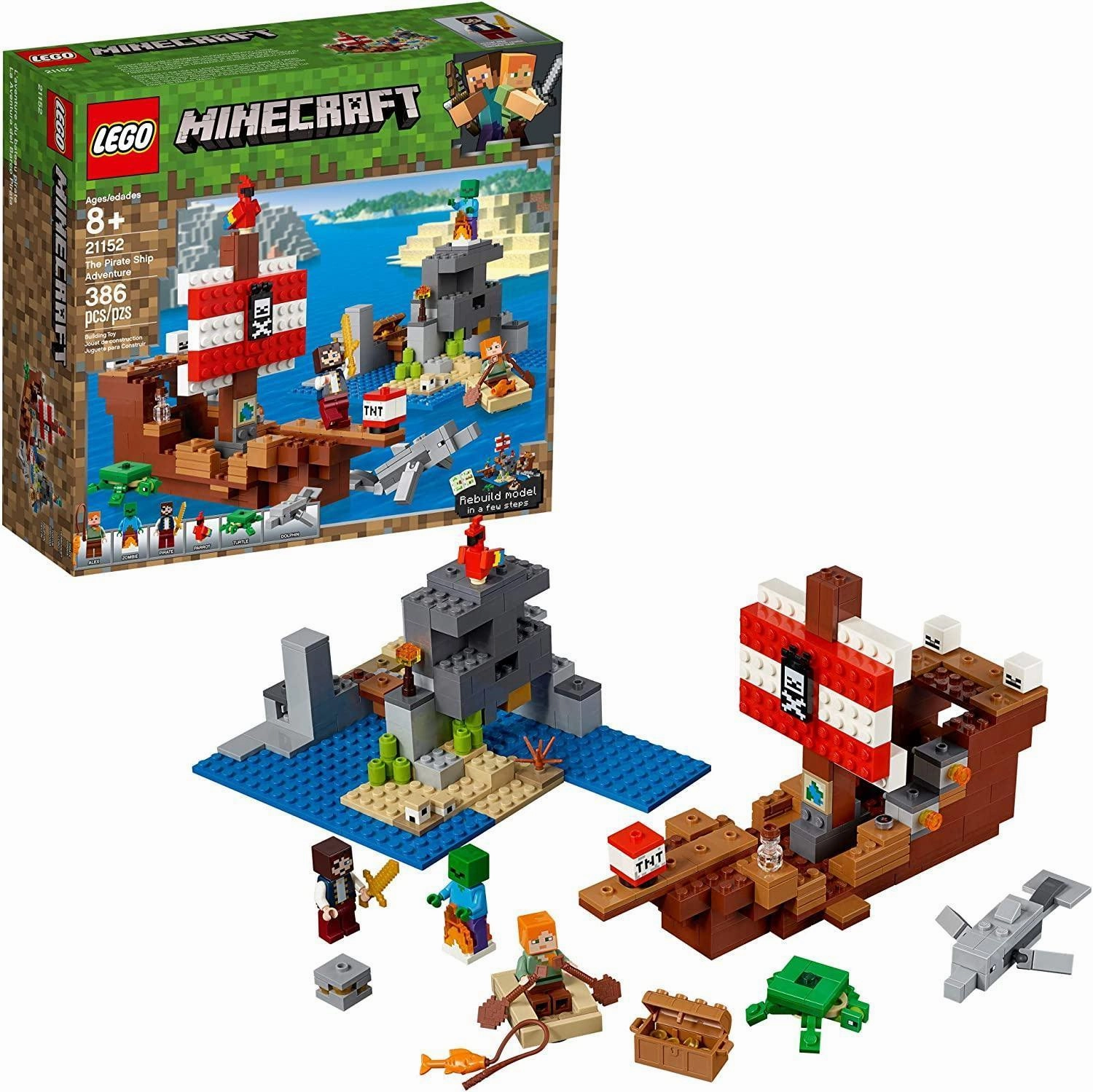 LEGO MINECRAFT 21152 The Pirate Ship Adventure Sound Effect Pokemon Creature