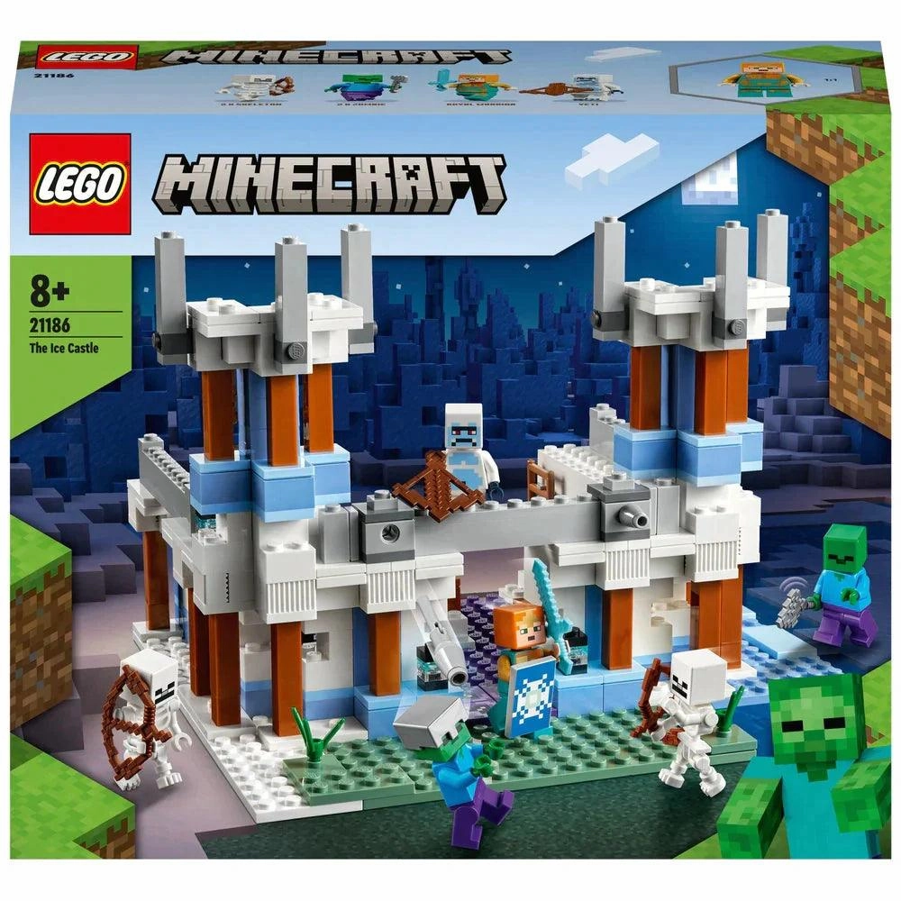 Graduation Gift Full Set LEGO MINECRAFT 21186 The Ice Castle Toy with Zombie Figures