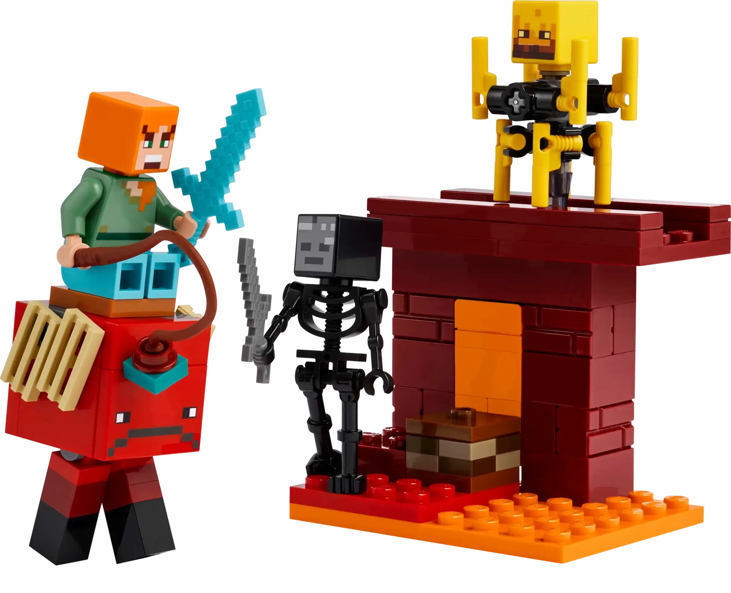 LEGO MINECRAFT 21266 The Nether Lava Battle Personalized Card