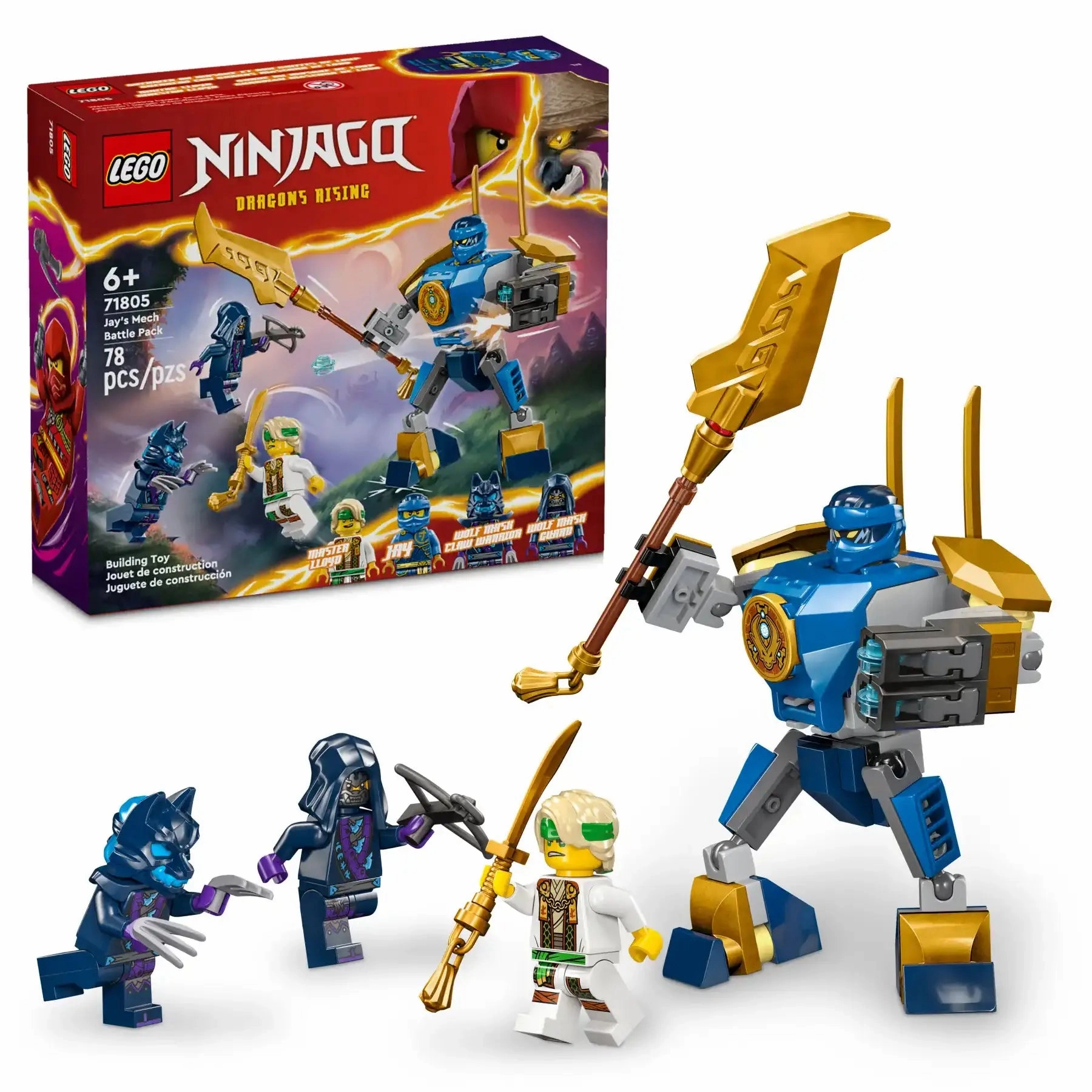 Staircase Decor Limited Edition LEGO NINJAGO 71805 Jay's Mech Battle Pack