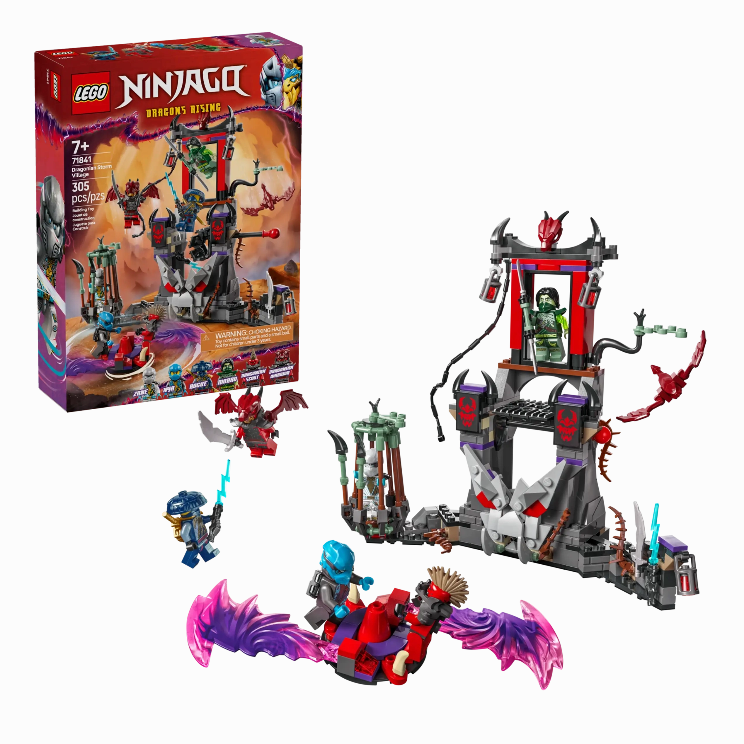 LEGO NINJAGO 71841 Dragonian Storm Village Vinyl Replica