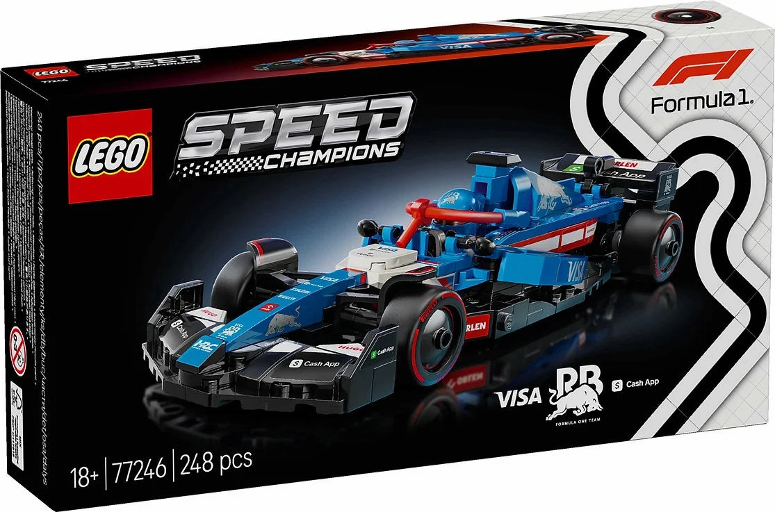 LEGO SPEED CHAMPIONS 77246 Visa Cash App RB VCARB 01 F1 Race Car Popular Choice Battle Reenactment