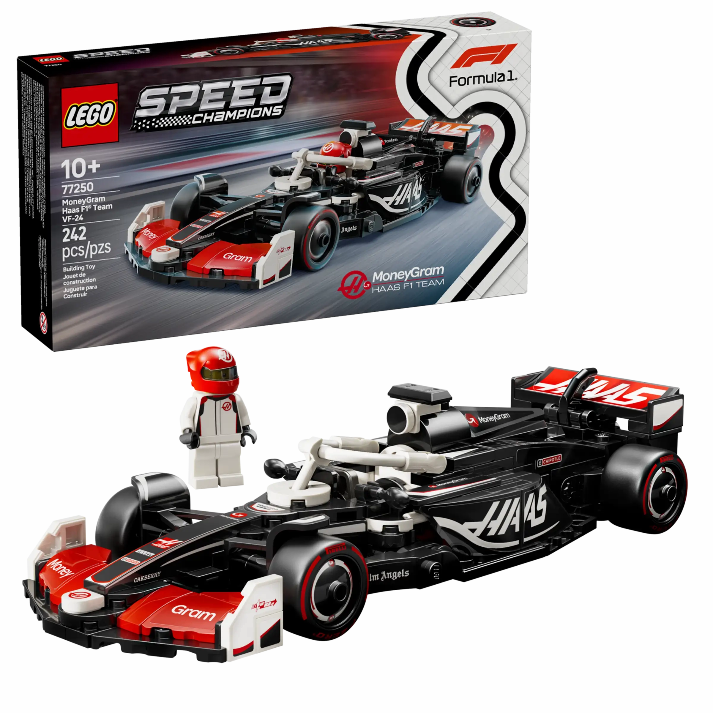 Educational Toy Artistic Sculpture LEGO SPEED CHAMPIONS 77250 MoneyGram Haas F1 Team VF-24 Race Car