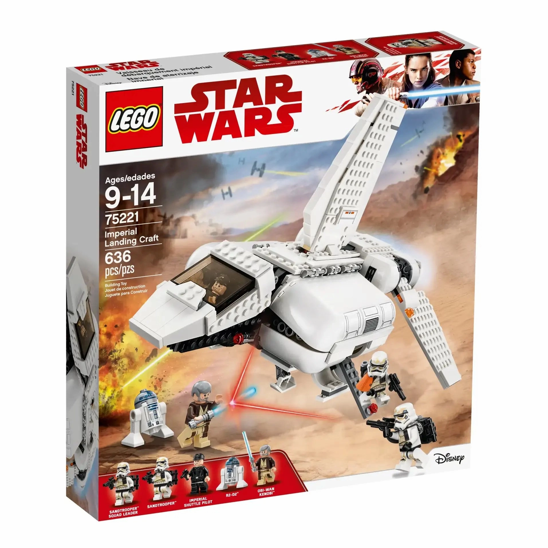 LEGO STAR WARS 75221 Imperial Landing Craft Glow In Dark Glass Art