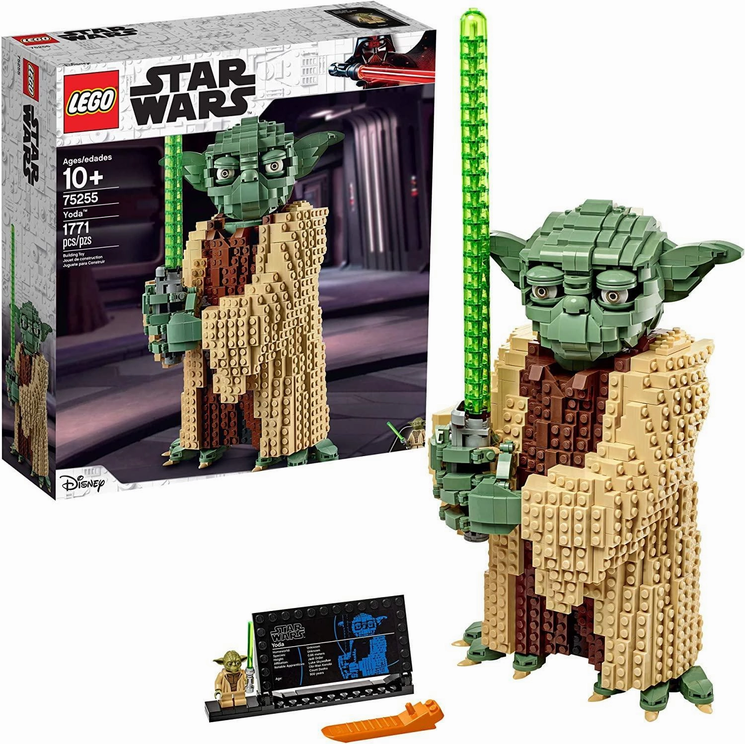 LEGO STAR WARS 75255 Star Wars Yoda Figure Attack of the Clones Set Pewter Figure