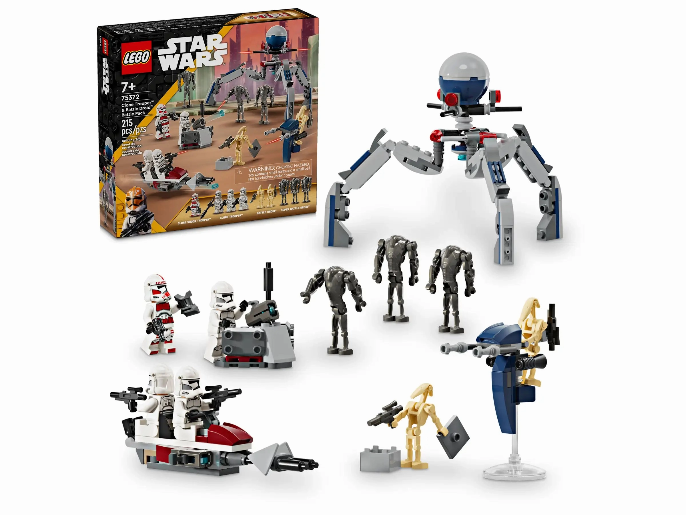Hobby Kit Anime Replica LEGO STAR WARS 75372 Clone Trooper? & Battle Droid? Battle Pack