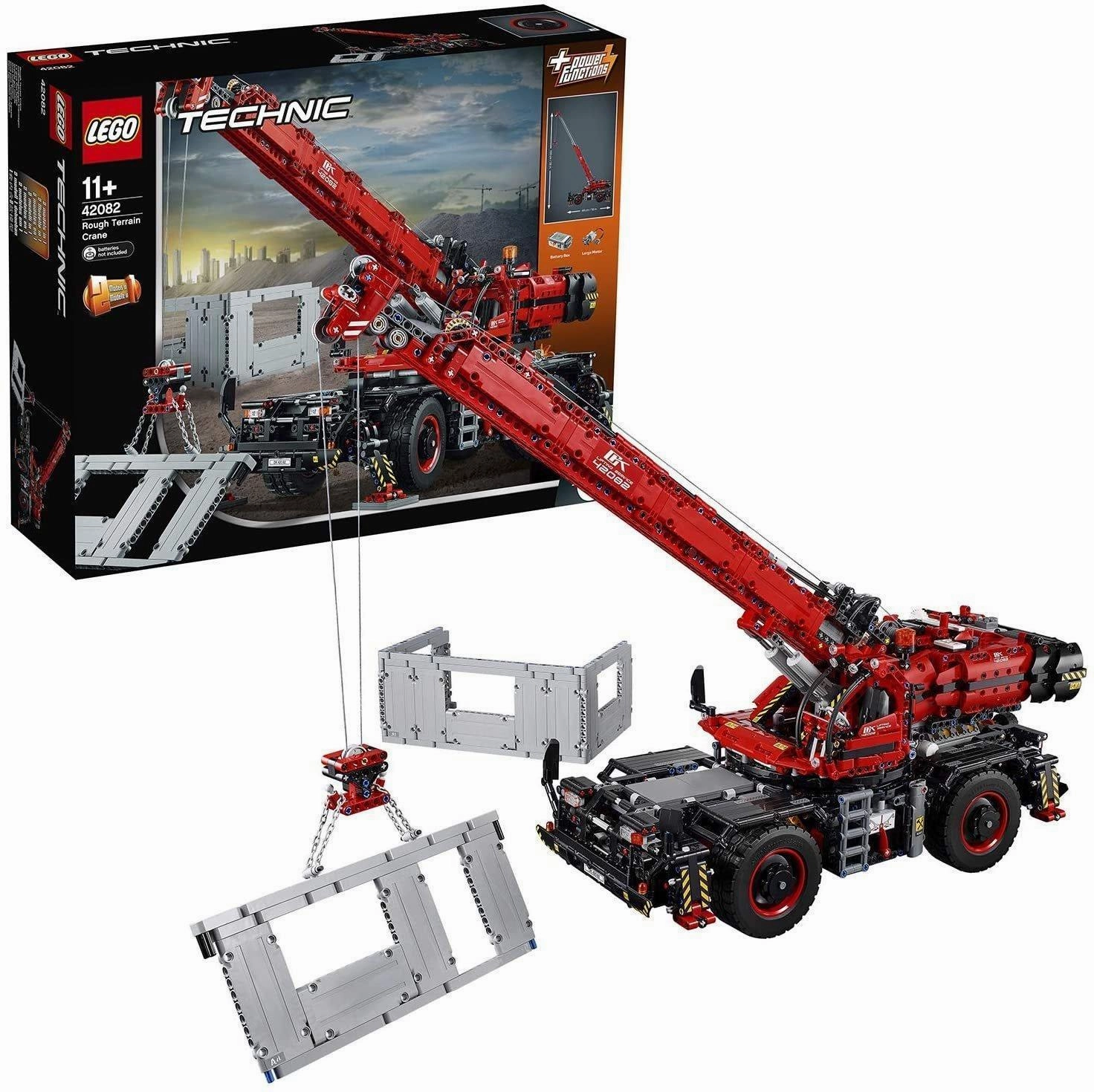 LEGO TECHNIC 42082 Rough Terrain Crane Advanced Building Set Deity Statue Creative Display