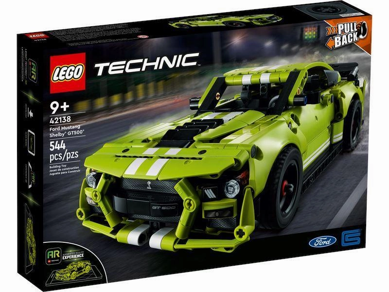 LEGO TECHNIC 42138 Ford Mustang Shelby GT500 SciFi Model Bedroom Accent