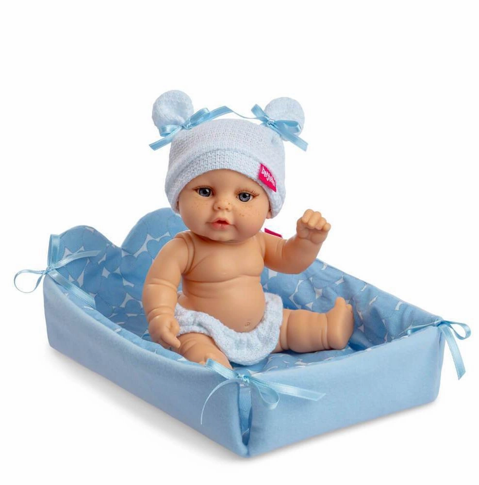 Forest Animal Berjuan 20107 Mini Baby Doll 24cm With Changing Basket - Blue