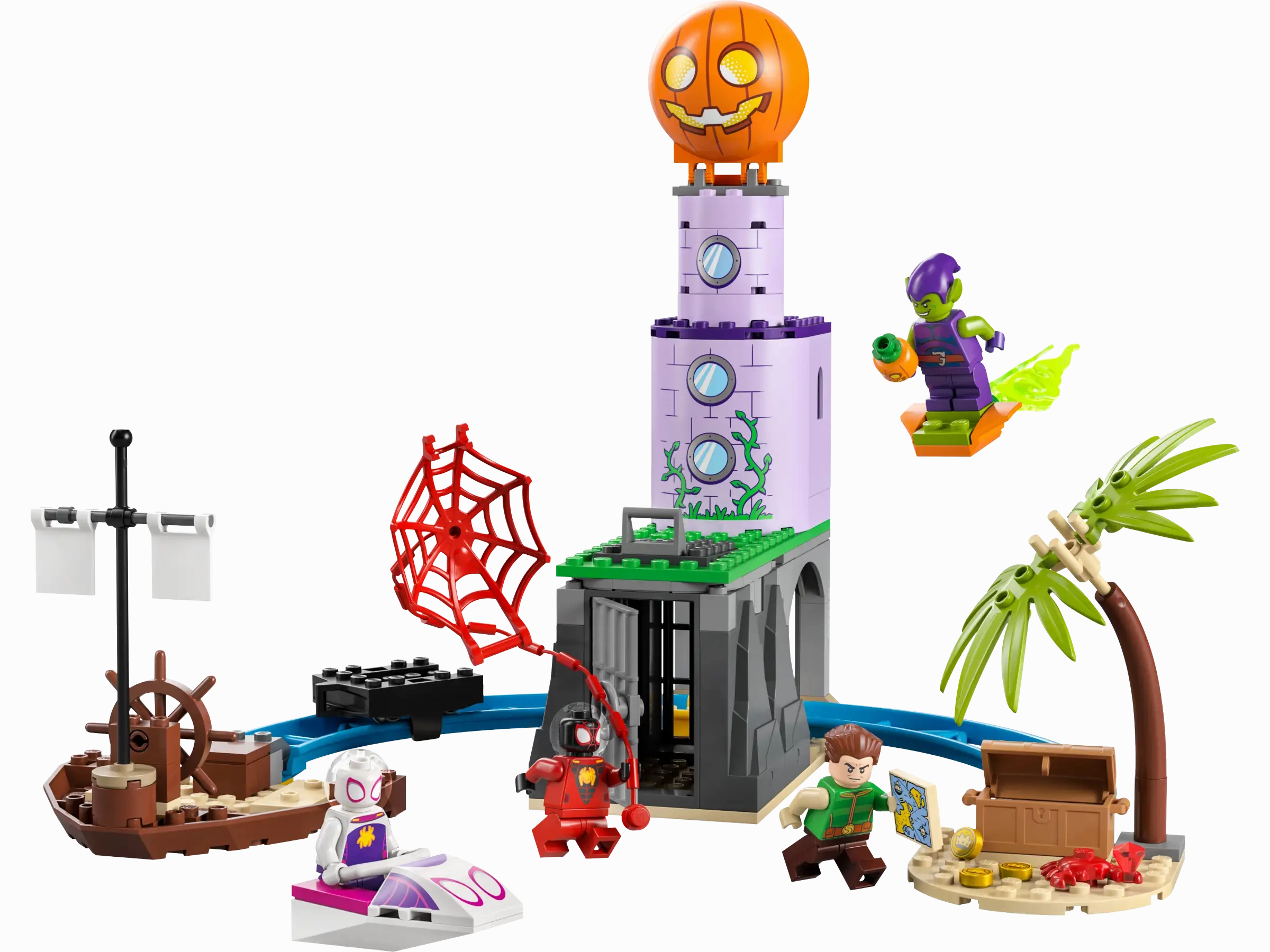 LEGO SPIDERMAN 10790 Team Spidey at Green Goblin's Lighthouse Library Decor