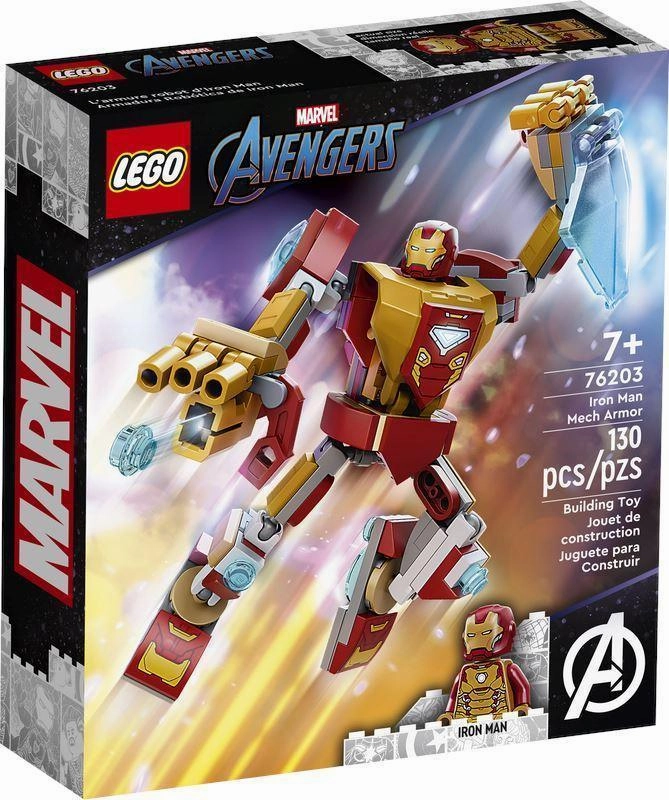 LEGO MARVEL 76203 Marvel Iron Man Mech Armour Action Figure Set Gaming Figure