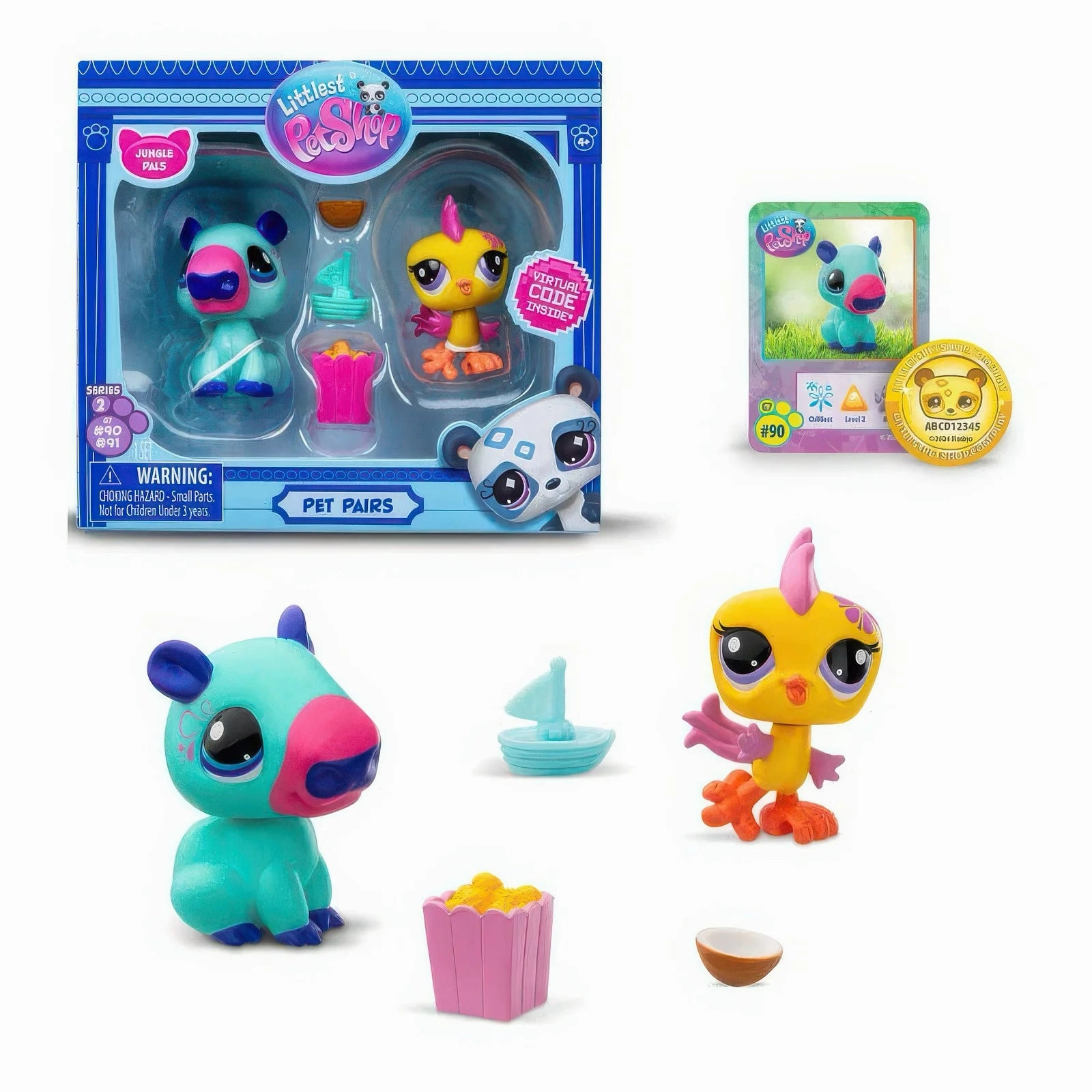 Littlest Pet Shop Pet Pairs 2-Pack Figures - Assorted Miniature Model Superhero Replica