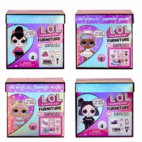 LOL Surprise Wave 3 Furniture Box with 10 Surprises and Doll - Assortment Gallery Worthy Acrylic Stand