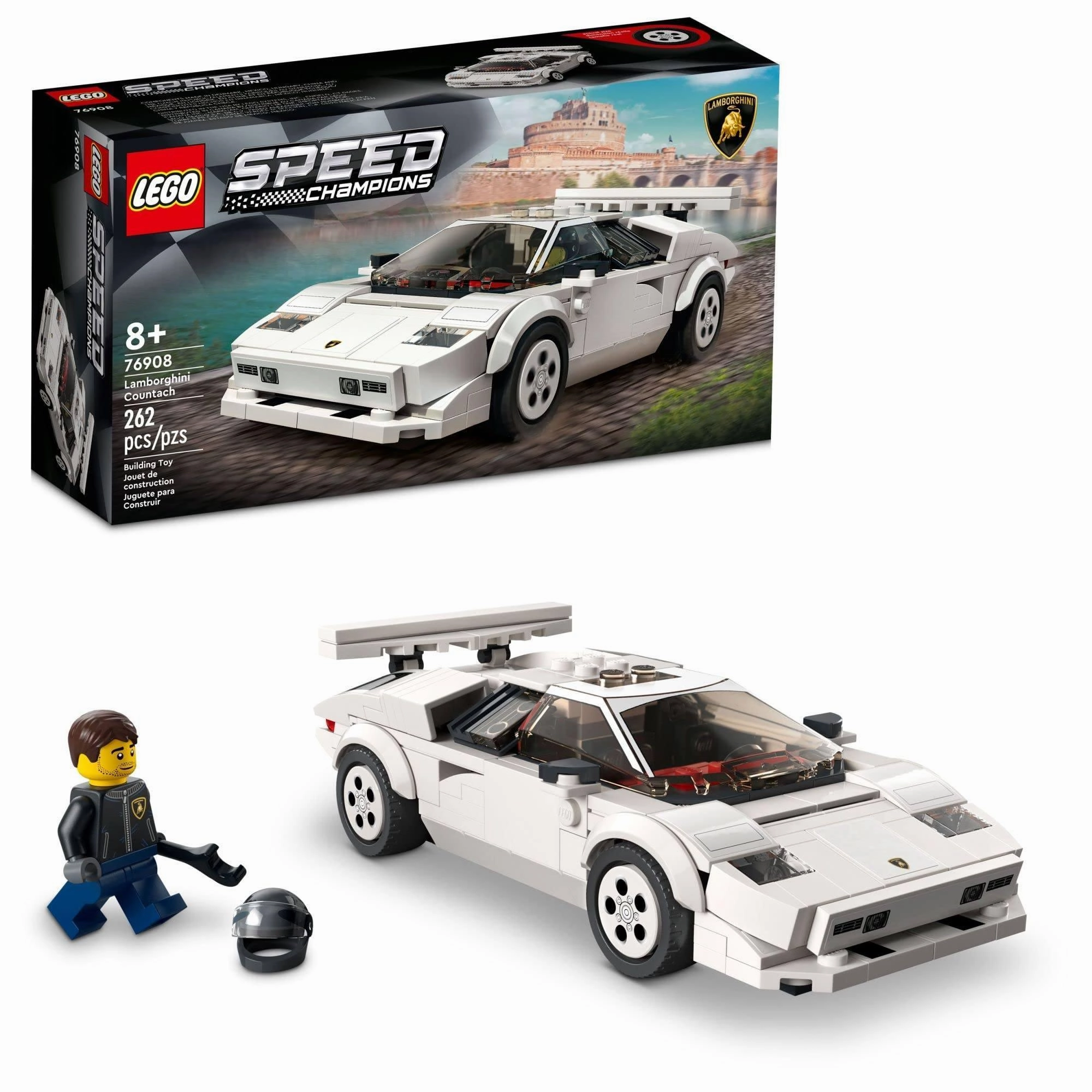 Blue Ribbon Cute Mascot LEGO 76908 Speed Champions Lamborghini Countach
