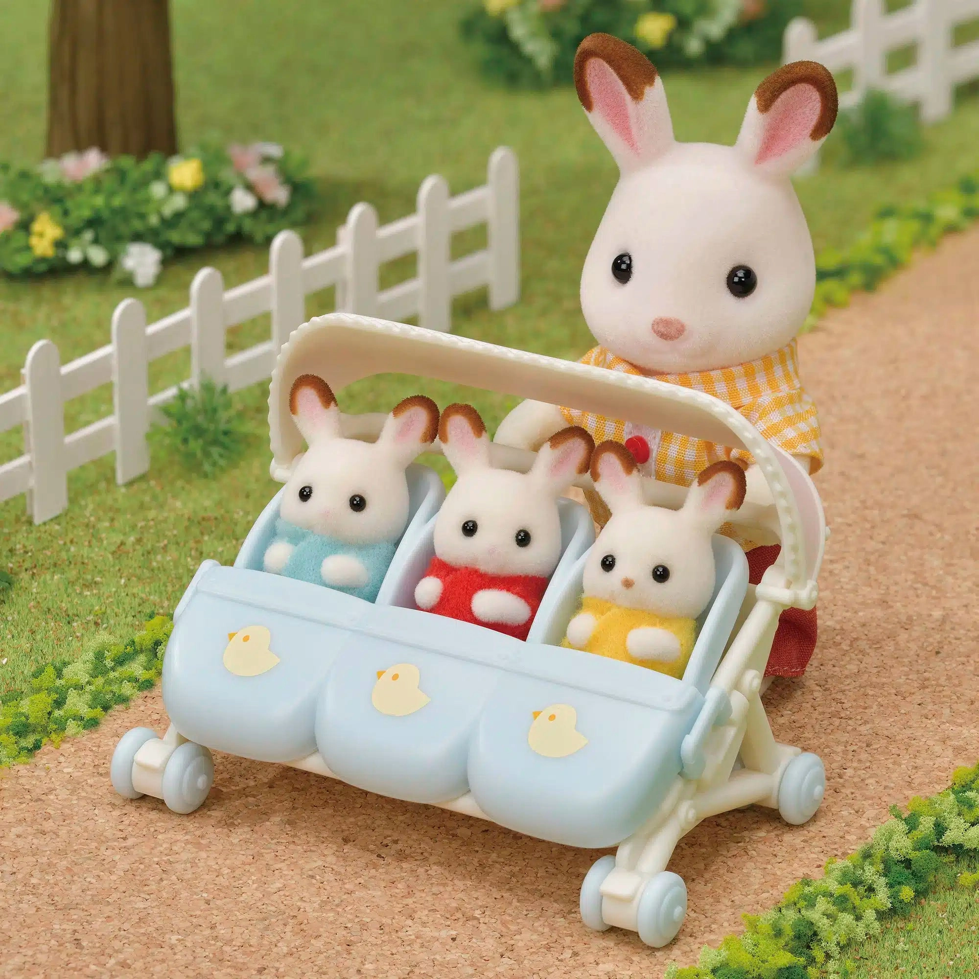 Eco Friendly Sylvanian Families Triplets Stroller