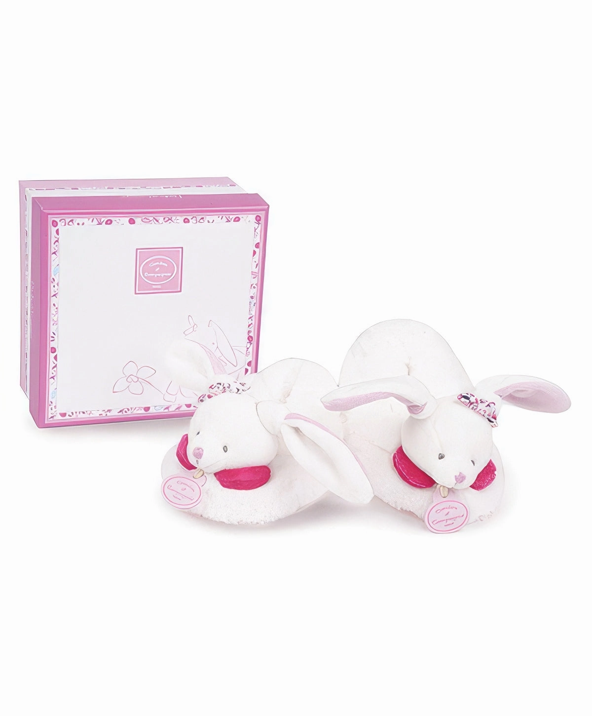 Eerie Displays Enchanting Treats Doudou et Compagnie Cerise Baby Slippers with Rattles Cerise the Rabbit