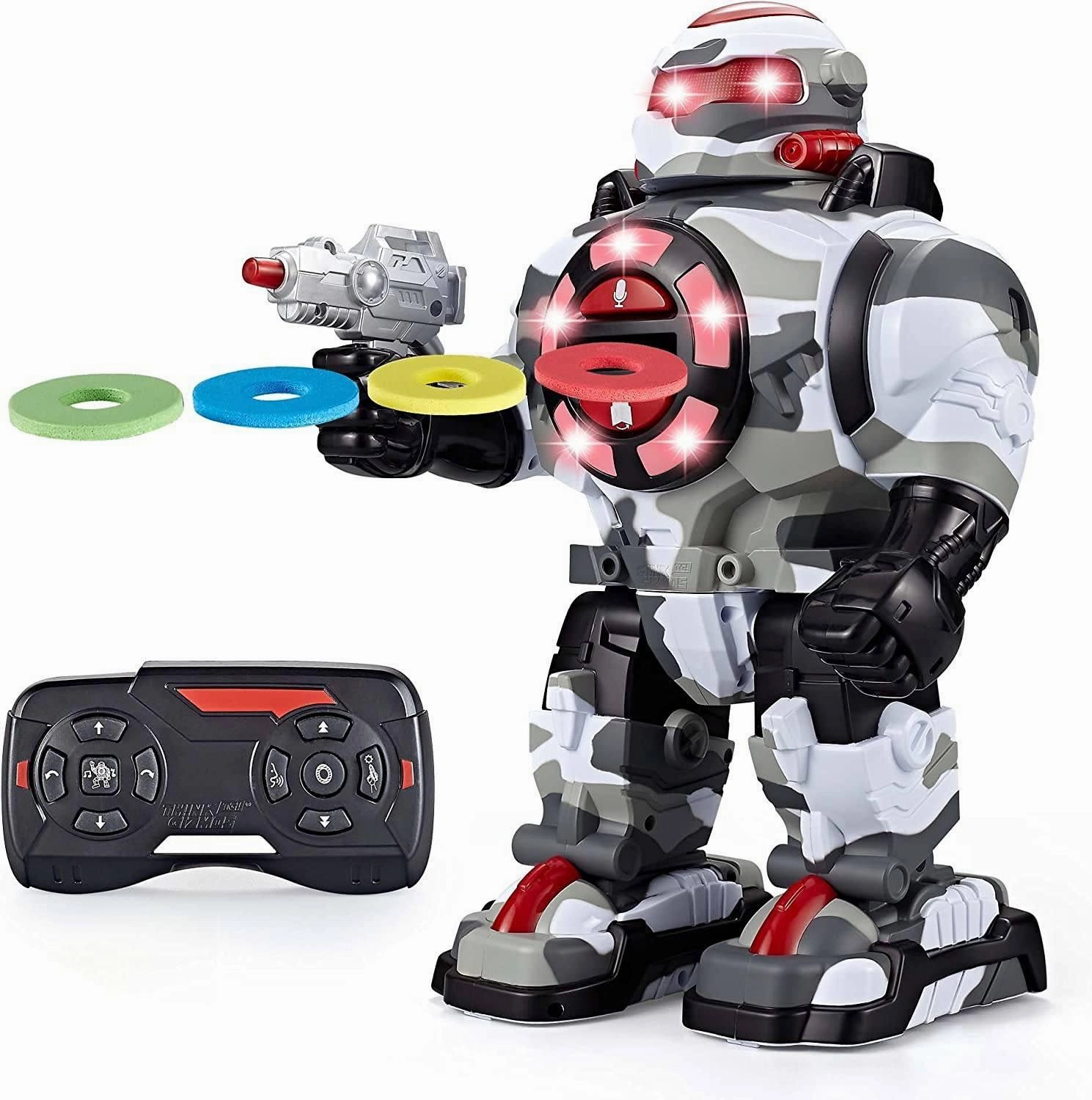 RoboShooter Remote Control Interactive Robot - White Robot Design Free Shipping