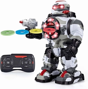 RoboShooter Remote Control Interactive Robot - White Robot Design Free Shipping