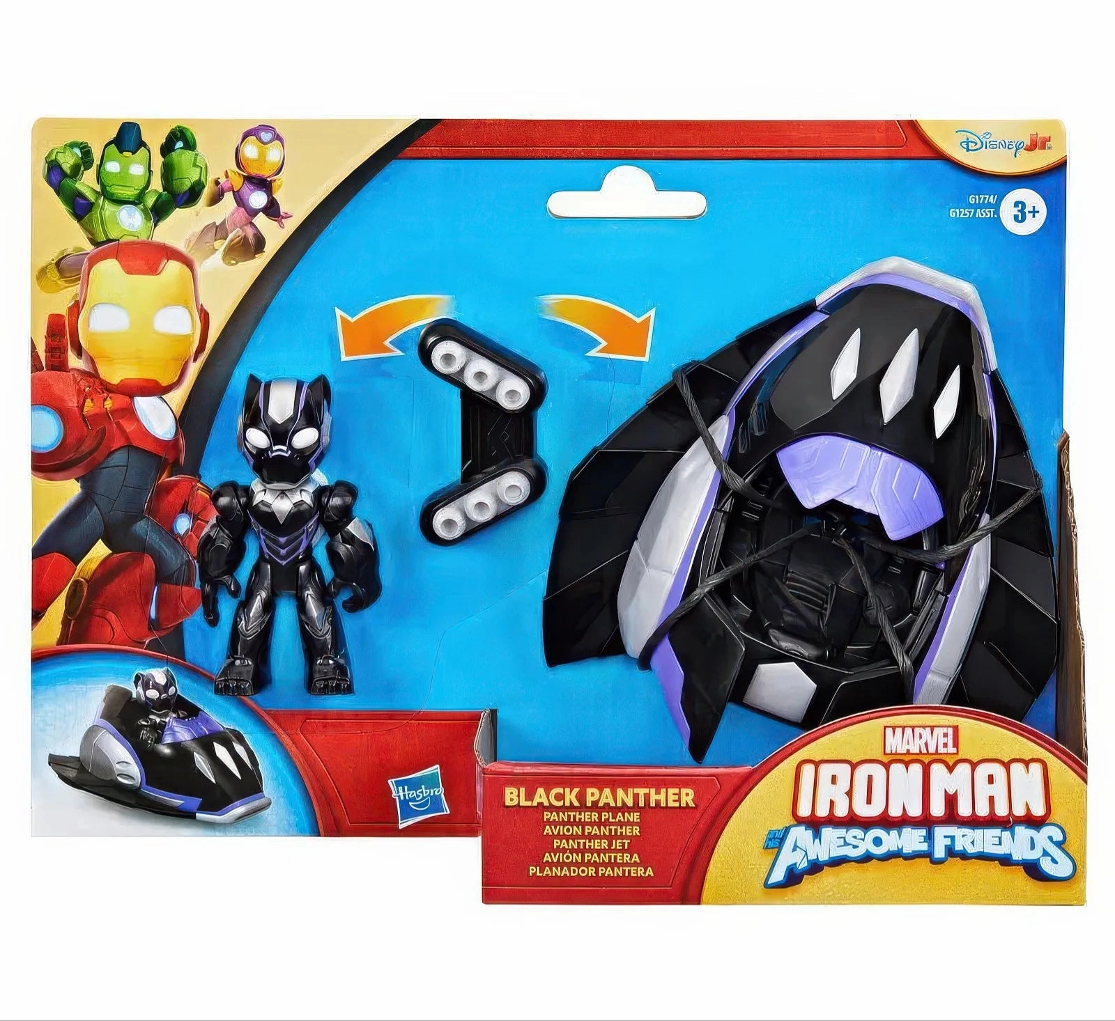 Marvel Iron Man & His Awesome Friends Black Panther Earthquake Proof Crystal Decoration