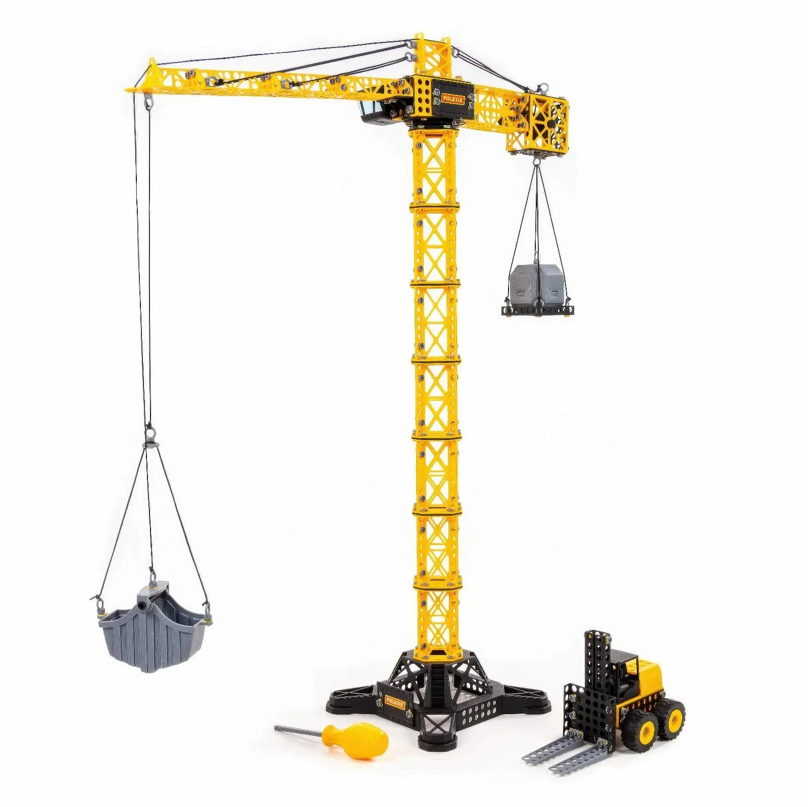 Mega Tower Crane Construction Set with Forklift Monster Treats Ghoulish Crafts