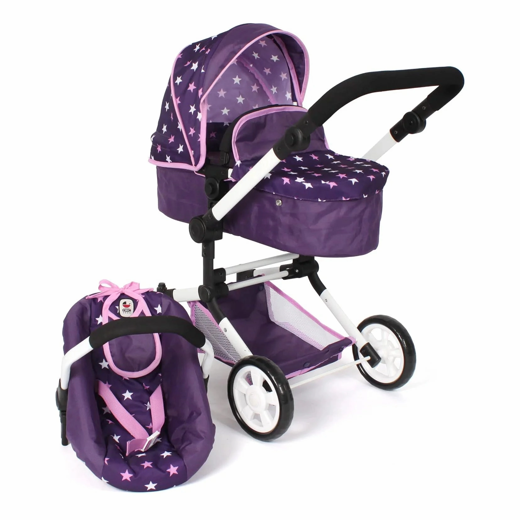 Bayer Chic 2000 Linus Doll's Pram - Stars Purple Creative Outlet Small Sculpture