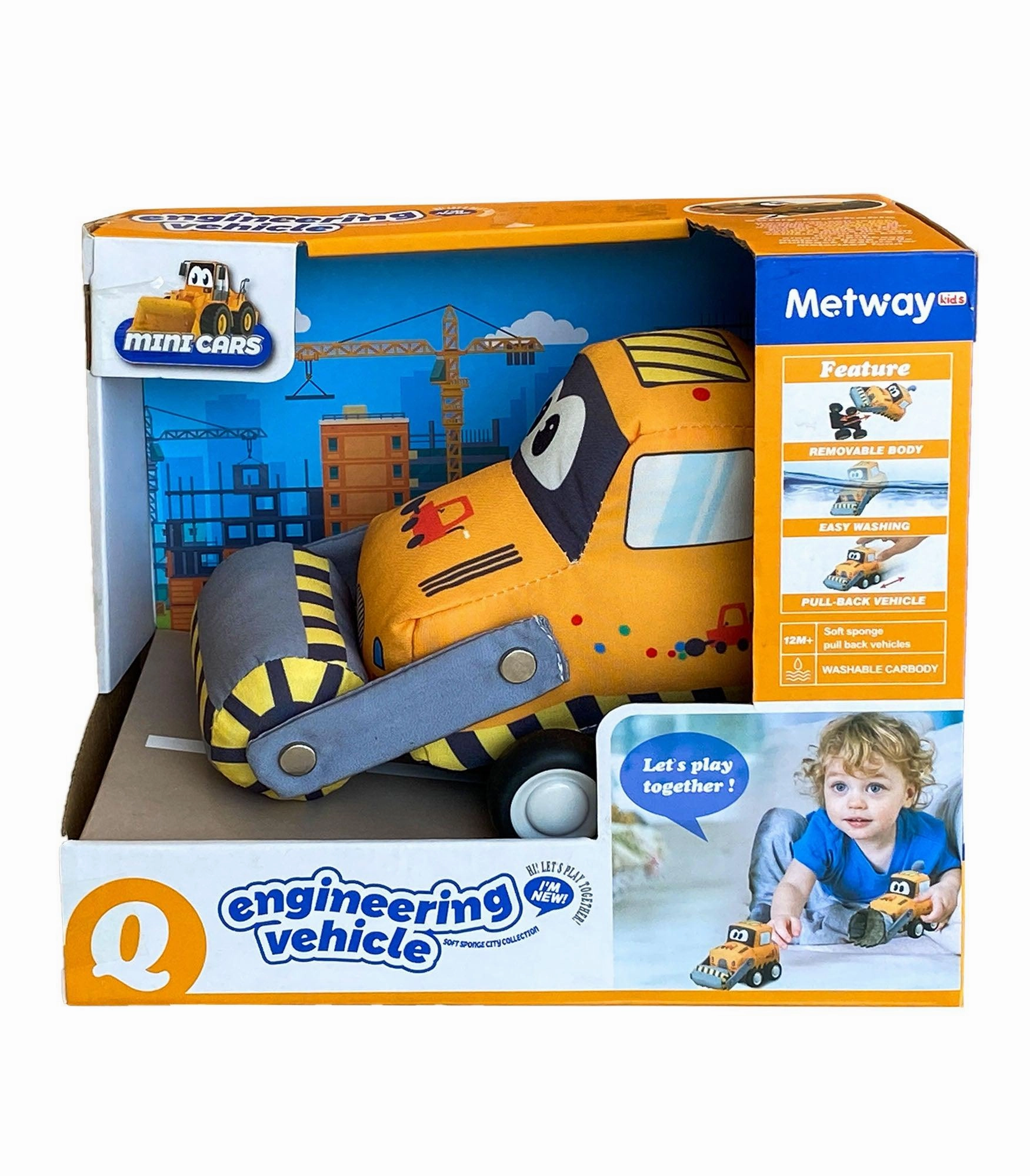 Story Driven Mini Cars Engineering Vehicle 19cm - Softly Touchable