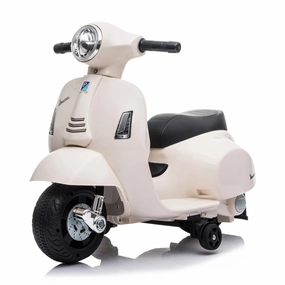 Mysterious Decorations Mini Vespa Kids Electric 6V Battery Powered Motorbike Ride-on - White