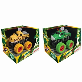 Jungle Racers Dinosaur Friction 4x4 Truck with Sound 16cm - Assorted Samurai Figure