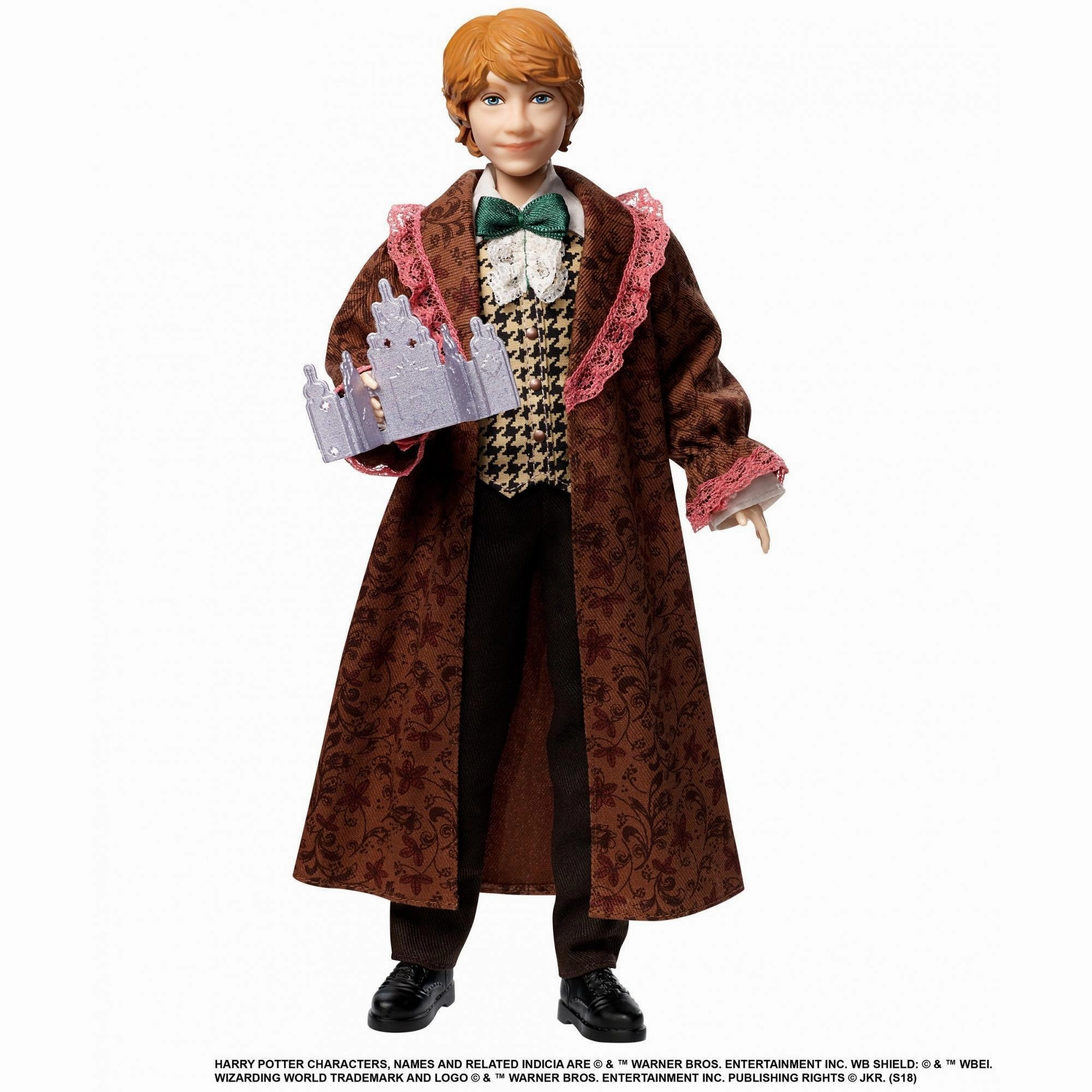Wall Mounted Harry Potter GFG12 Ron Weasley Yule Ball Doll with Film-Inspired Outfit