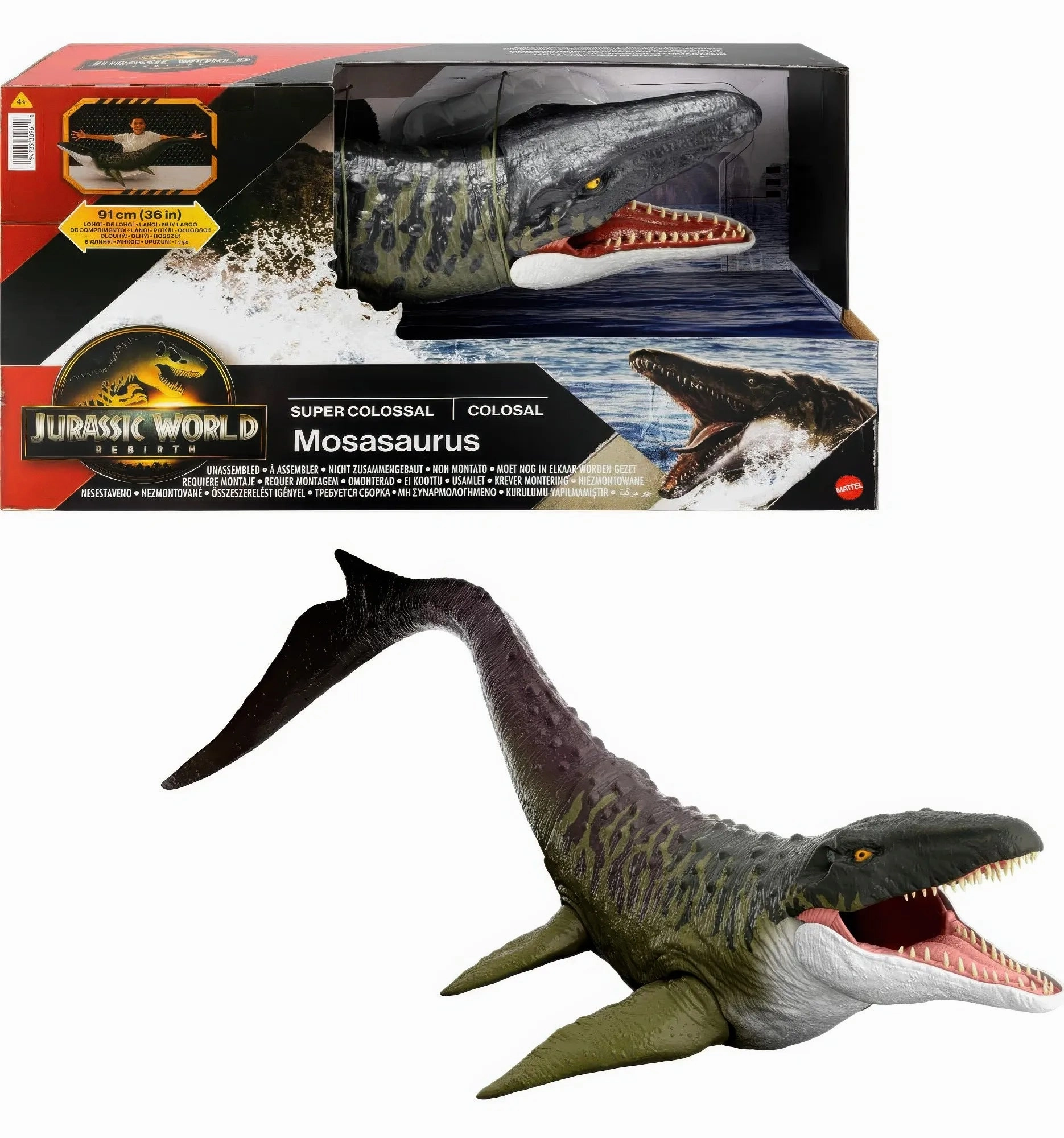 Jurassic World Rebirth Super Colossal Mosasaurus Action Figure Event Souvenir
