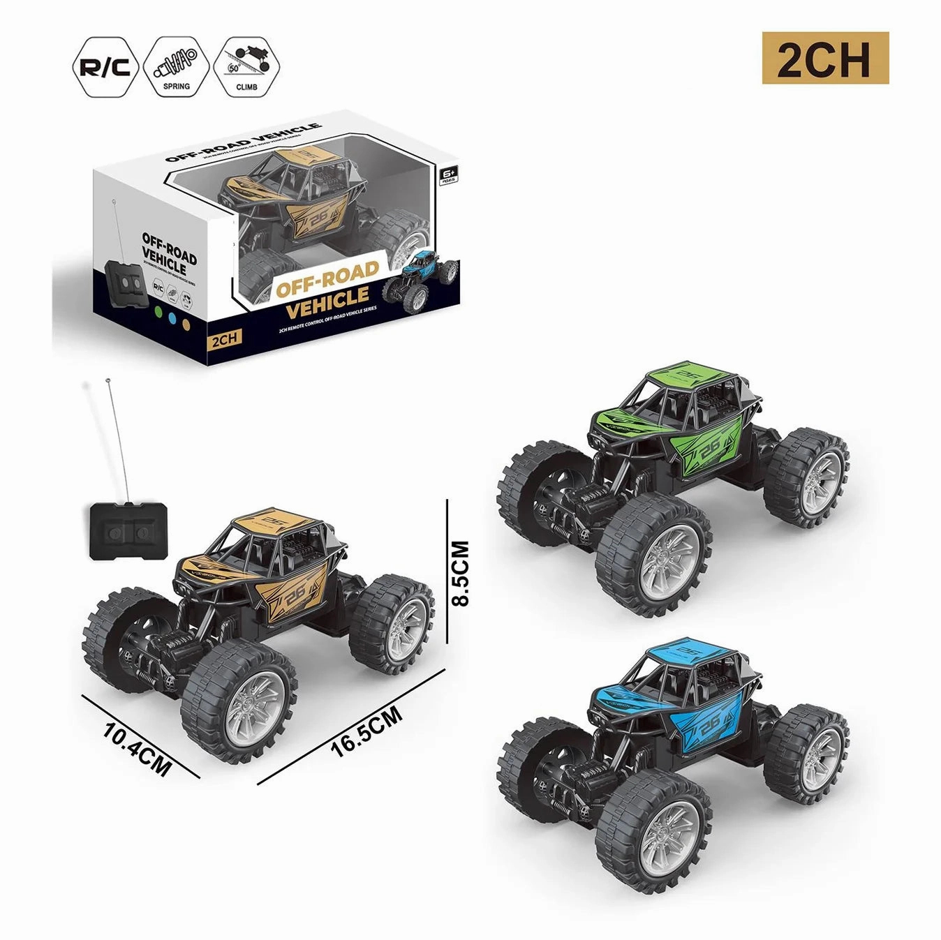 Mini 2-Channel RC Remote Controlled Climbing Car - Assortment Game Room