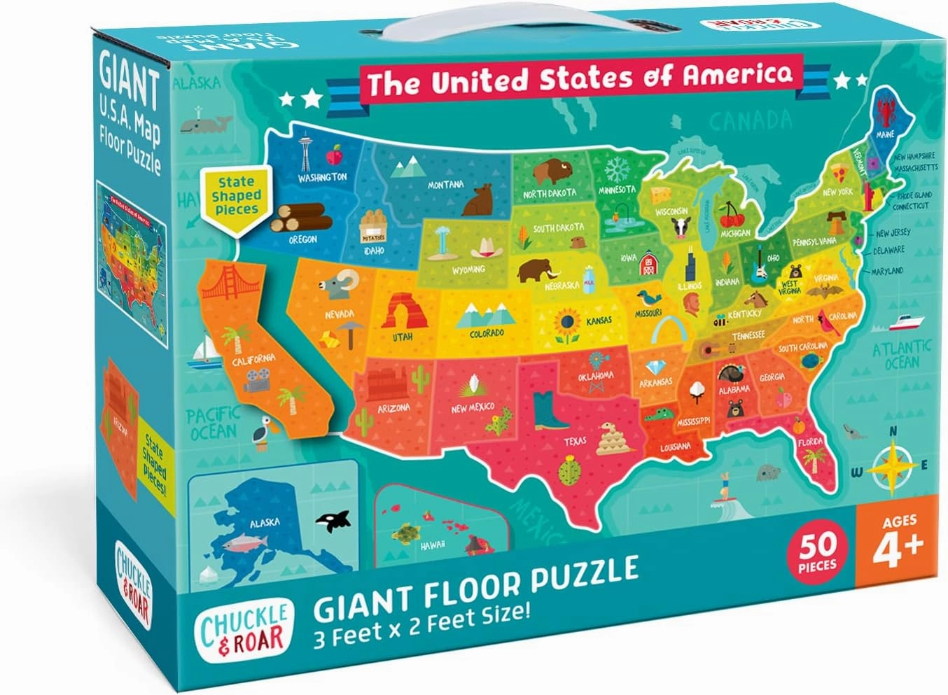 Mysterious Displays The United States of America Giant Floor Puzzle