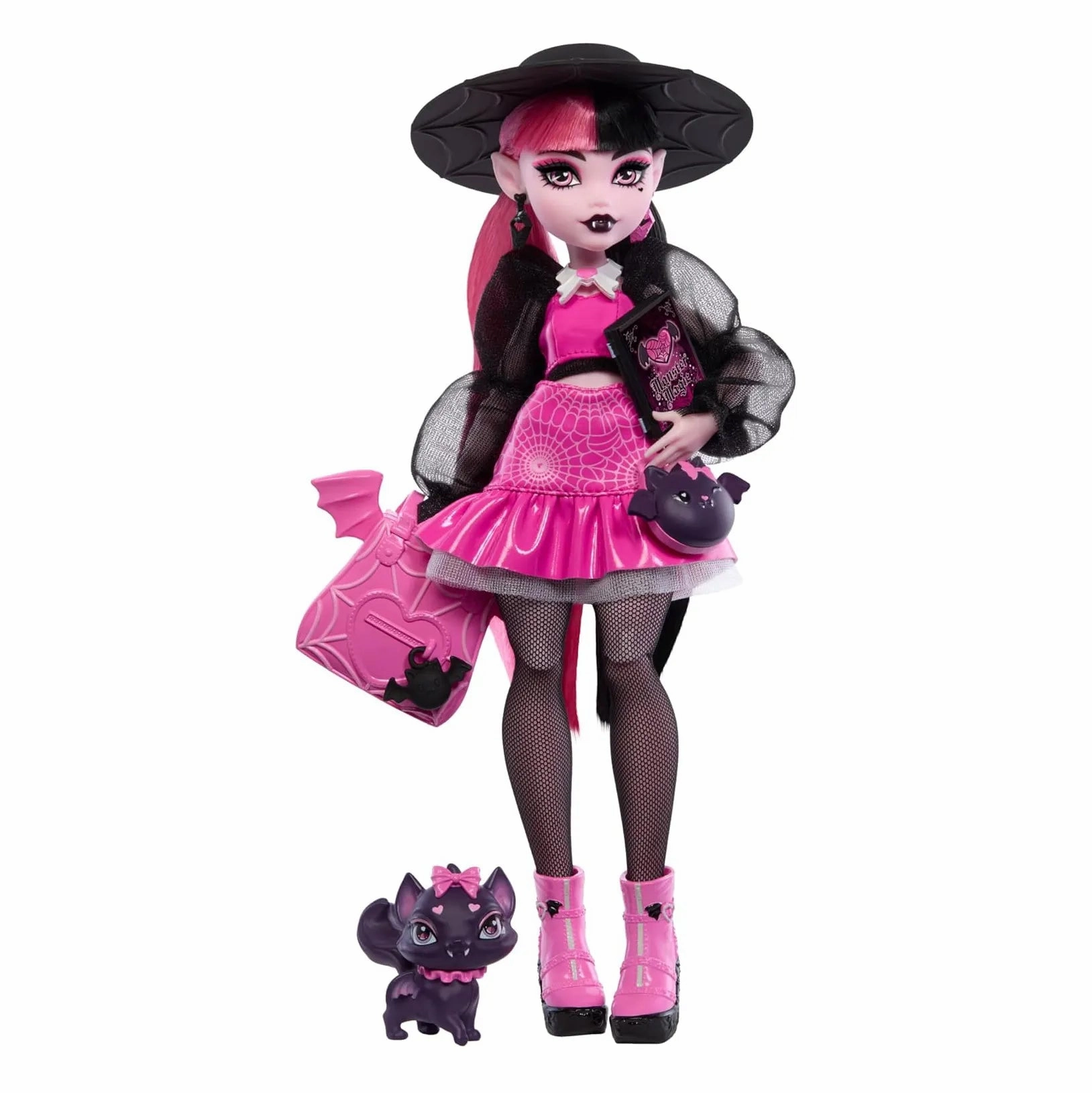 Pre-Columbian Monster High Draculaura Doll with Pet Bat-Cat