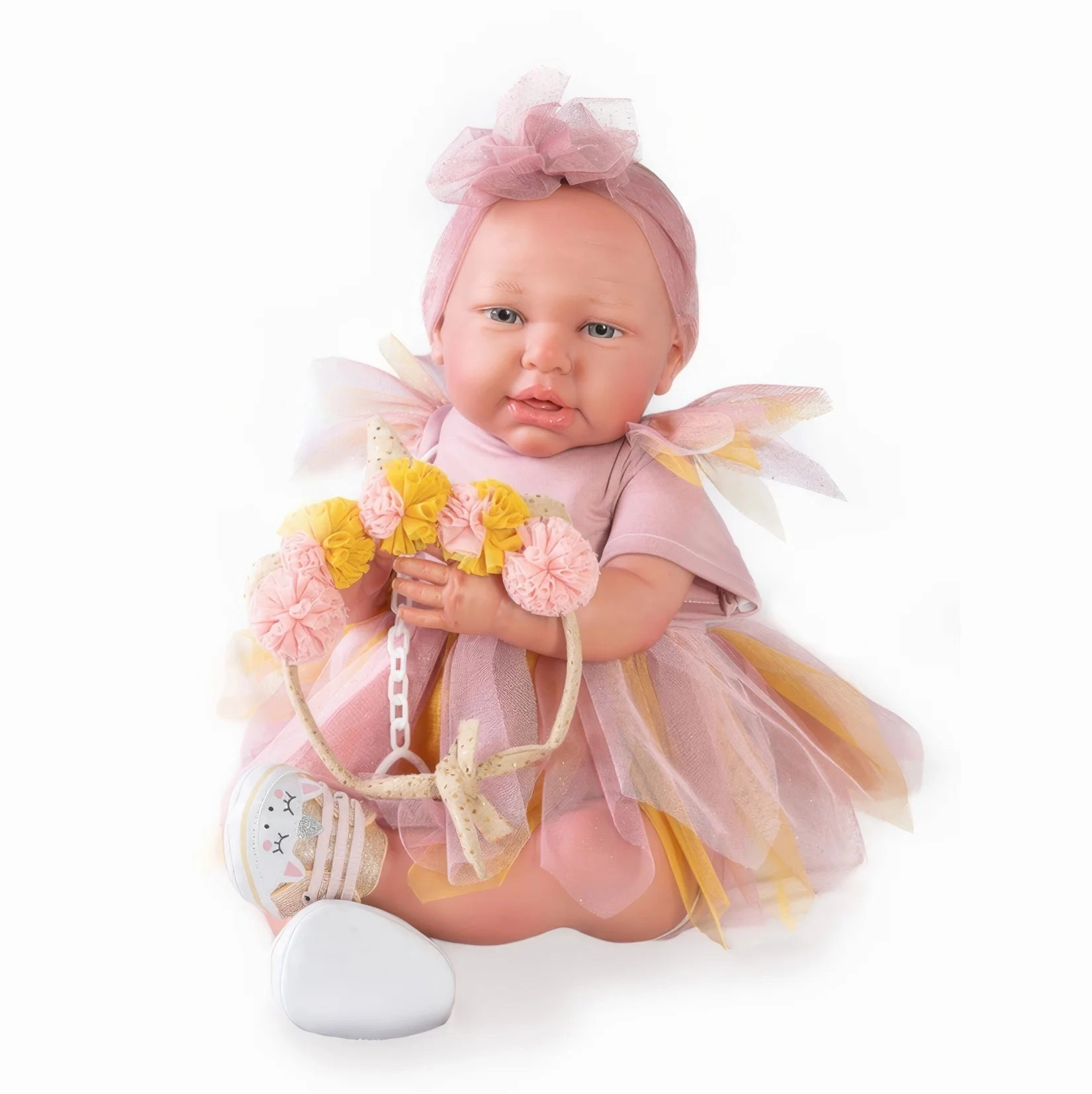 Antonio Juan 81275 My First Reborn Doll Daniela Fairy 52cm Light Up Feature Tropical theme