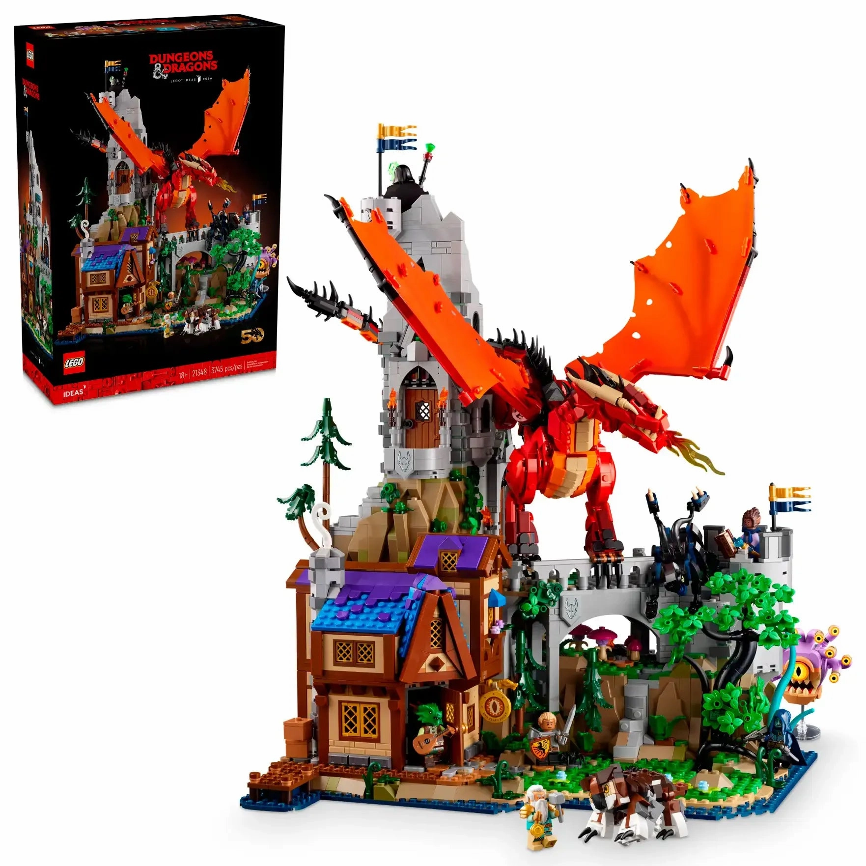 LEGO IDEAS 21348 Dungeons & Dragons: Red Dragon's Tale Gothic style Anatomy Figure
