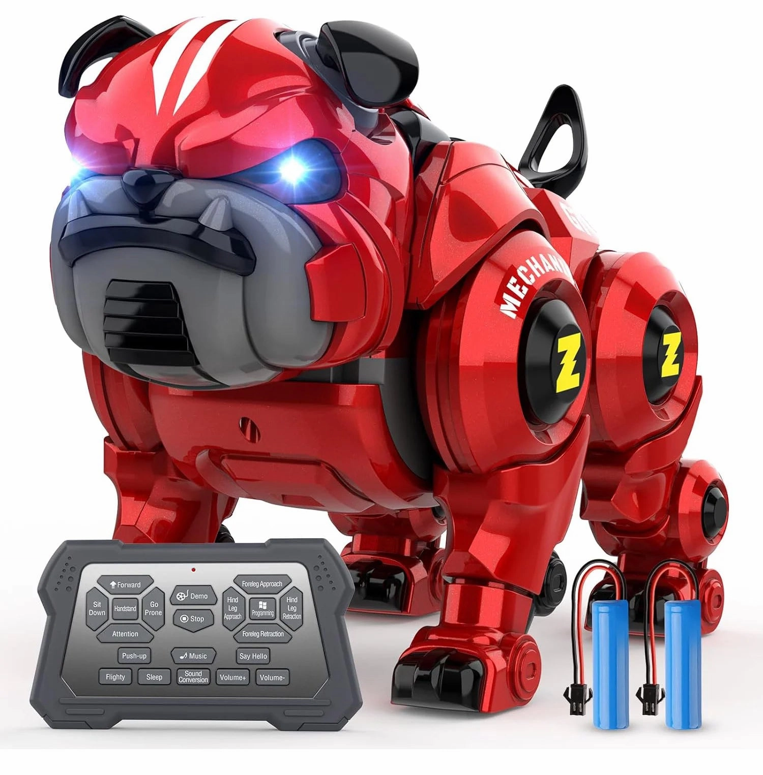 Intelligent Robot Interactive Programmable Stunt Dog Movie Hero Silver Coated