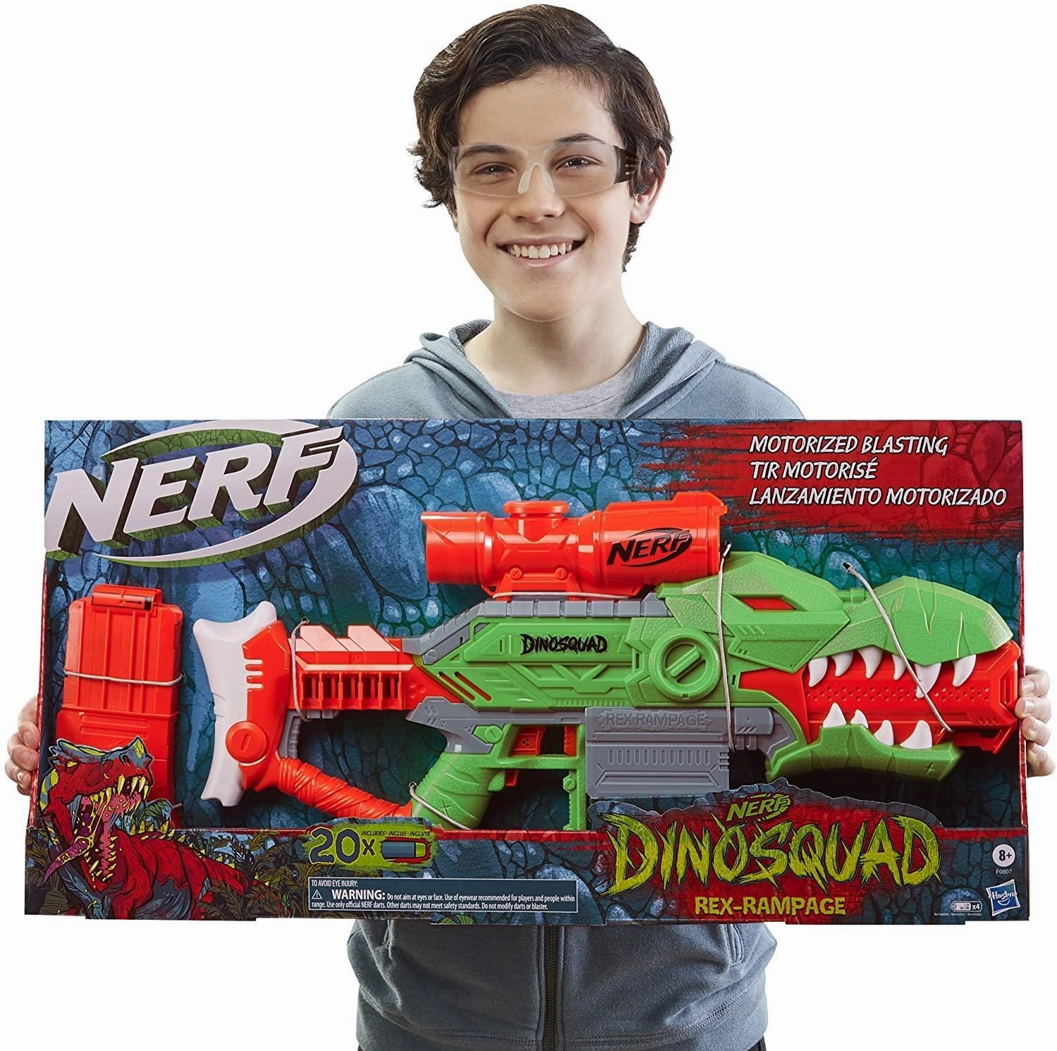 Dedicated Collector Mythological God NERF DinoSquad Rex-Rampage Motorized Dart Blaster