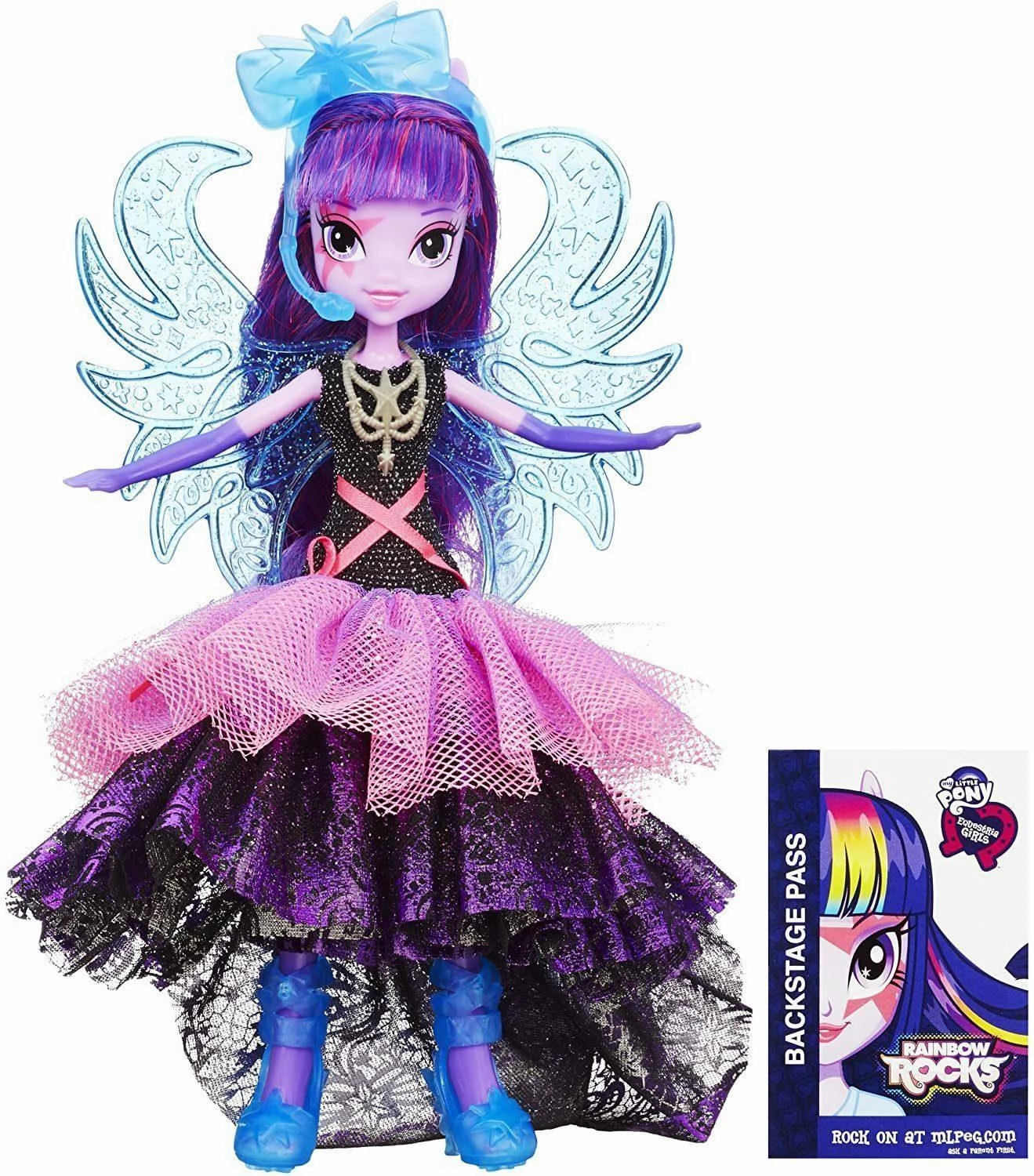 My Little Pony Equestria Girls Rainbow Rocks Deluxe Dress Twilight Sparkle Doll Detailed Toy
