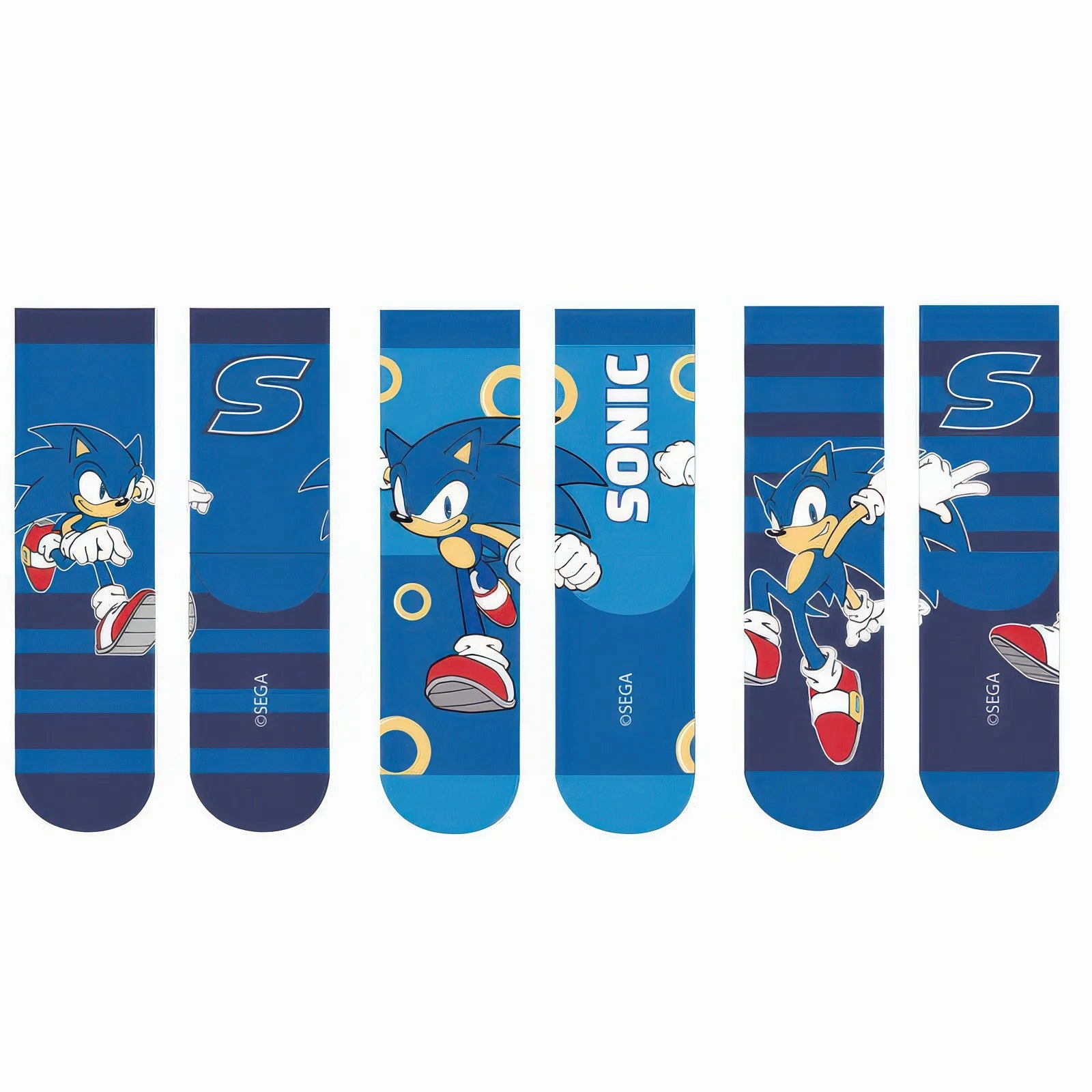 Ghostly Masks Monster Accents Sonic the Hedgehog 3 Pack Kids Socks - Assorted