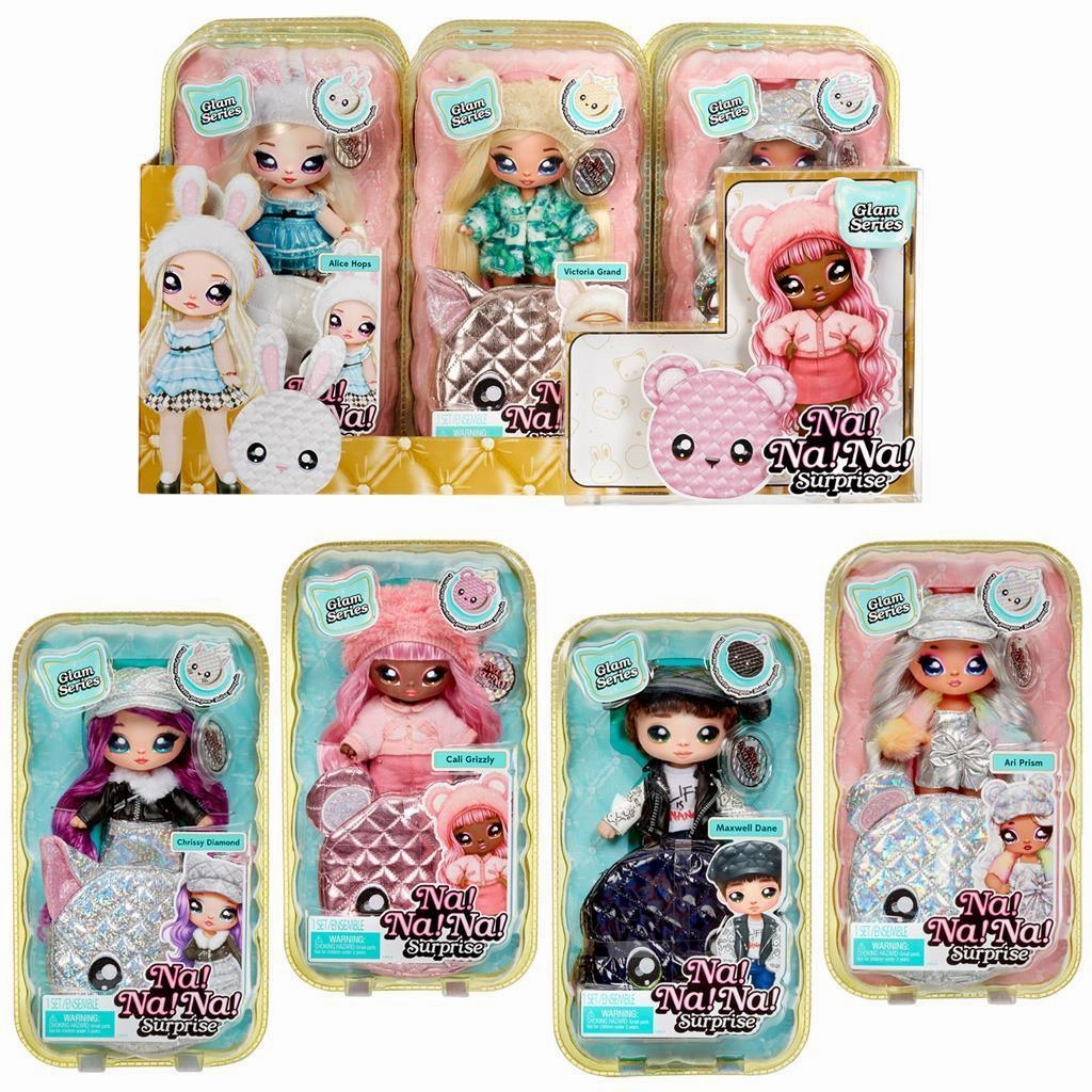 Na! Na! Na! Surprise 2-in-1 Pom Doll & Purse Assortment Chibi Figure Spirit Animal