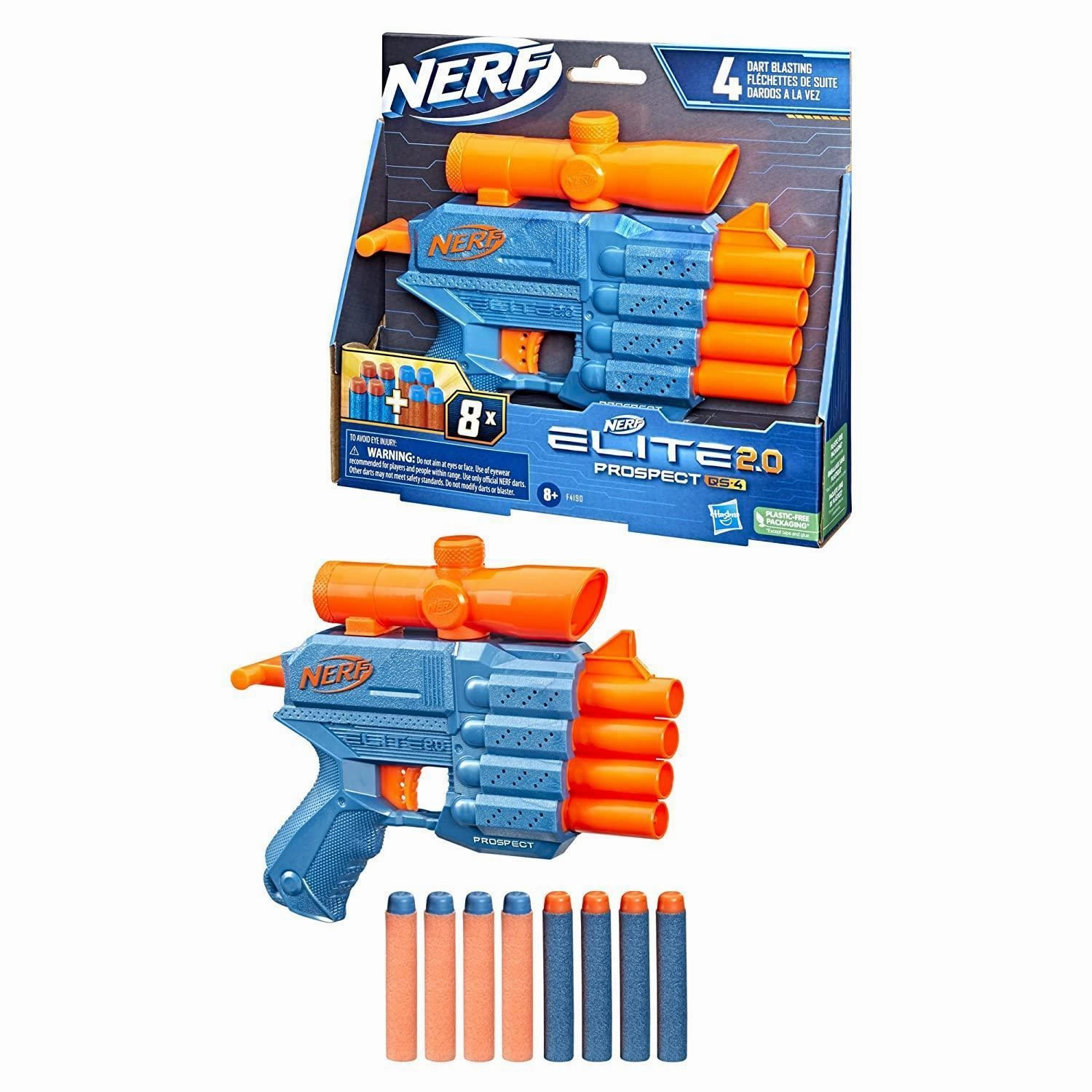 NERF Elite 2.0 Prospect QS-4 Blaster Realistic Model