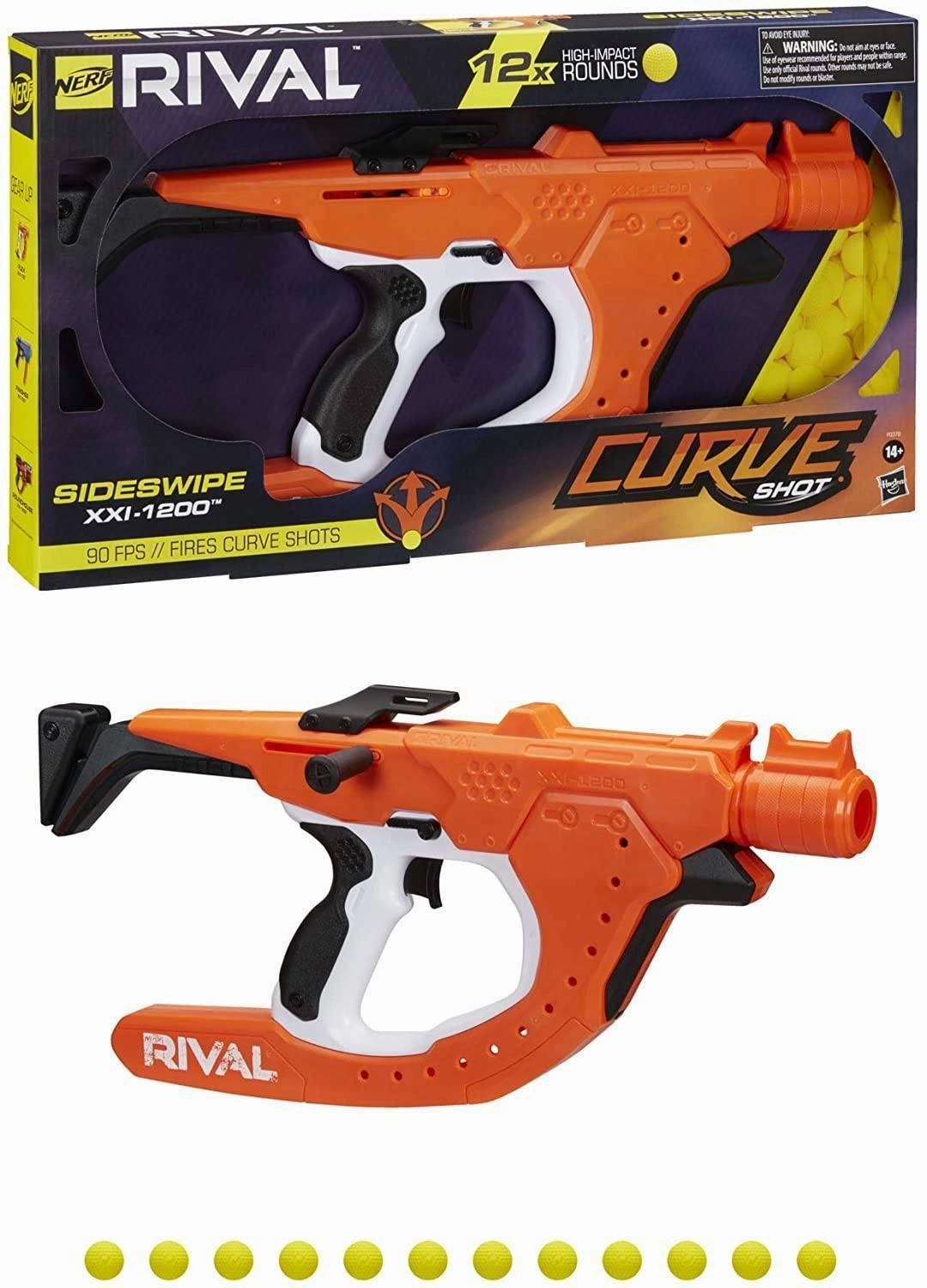 Spring Gift NERF Rival Curve Shot Sideswipe XXI-1200 Blaster