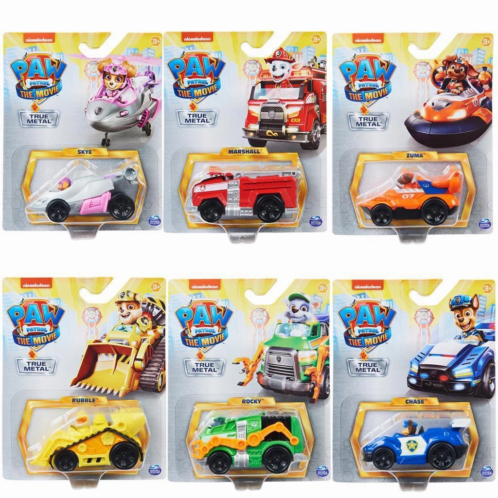 Imitation Designer Gentlemanly Style PAW Patrol The Movie True Metal Vehicles 1:55 Assortment