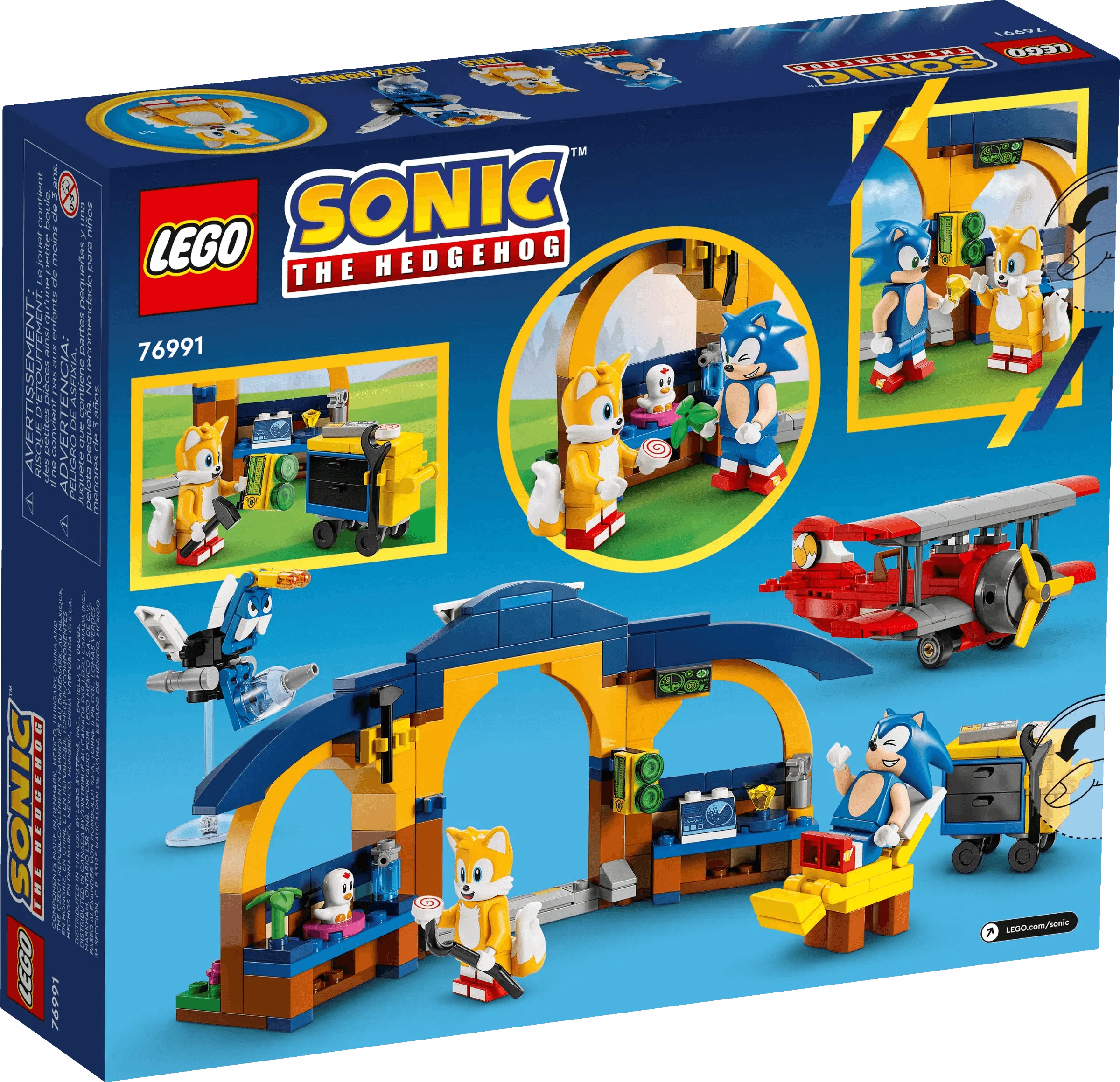 LEGO SONIC THE HEDGEHOG 76991 Sonic Tails' Workshop and Tornado Plane Fantasy Vehicle Business gift