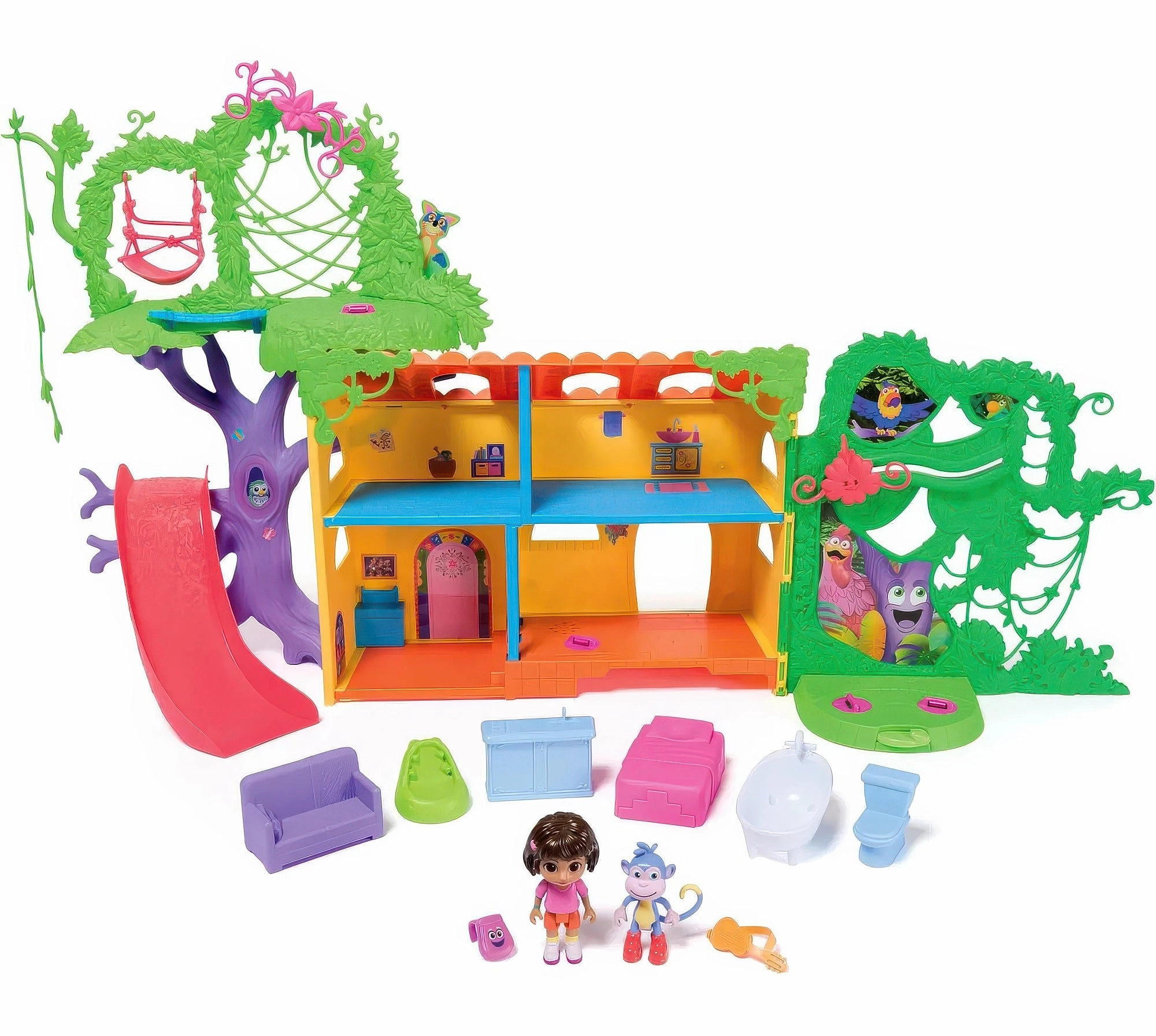 Articulated Joints Stone Statue Nickelodeon Dora Explore & Play Rainforest Casita Playset