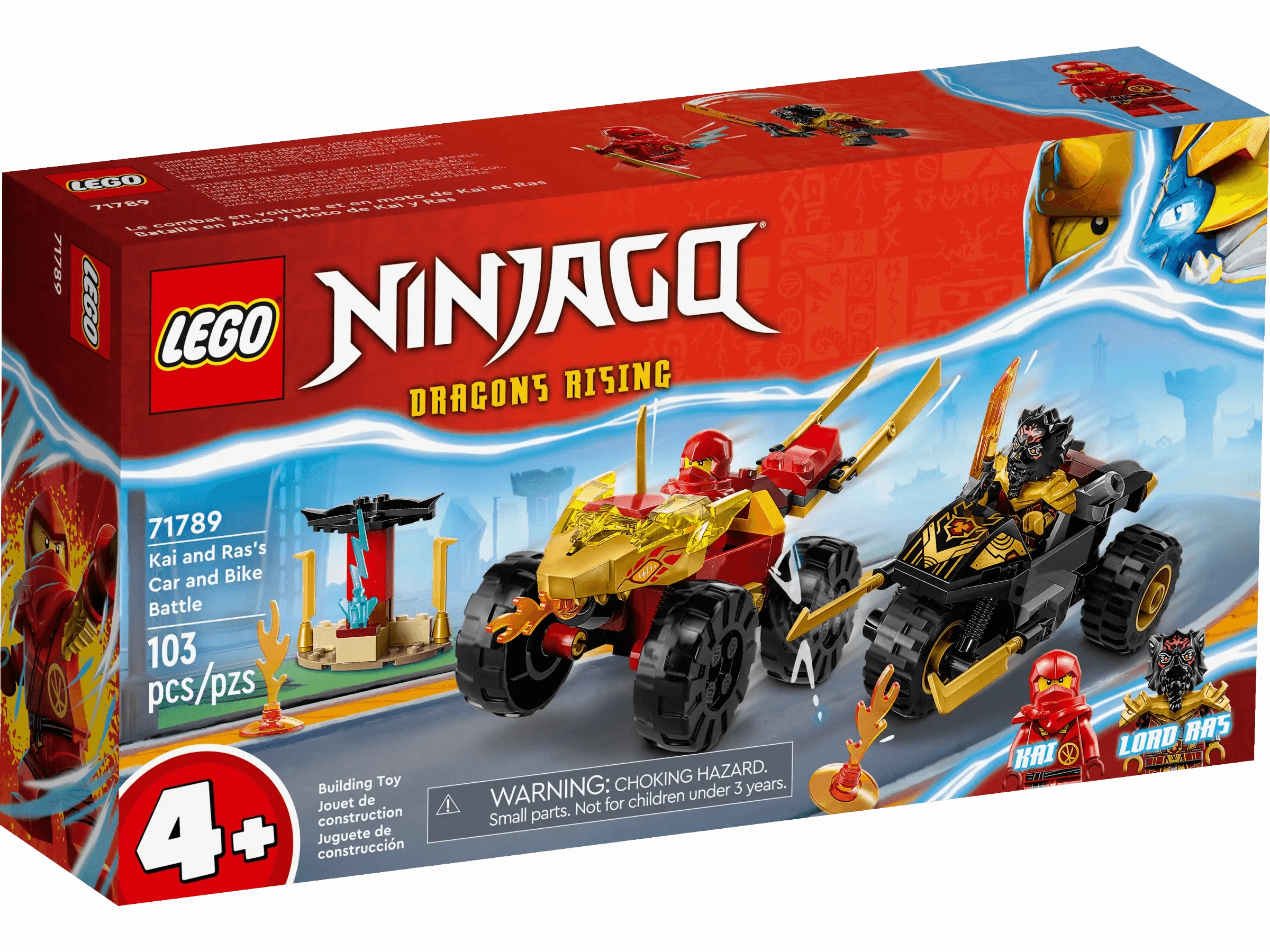 Memory Keepsake LEGO NINJAGO 71789 Kai and Ras's Car and Bike Battle
