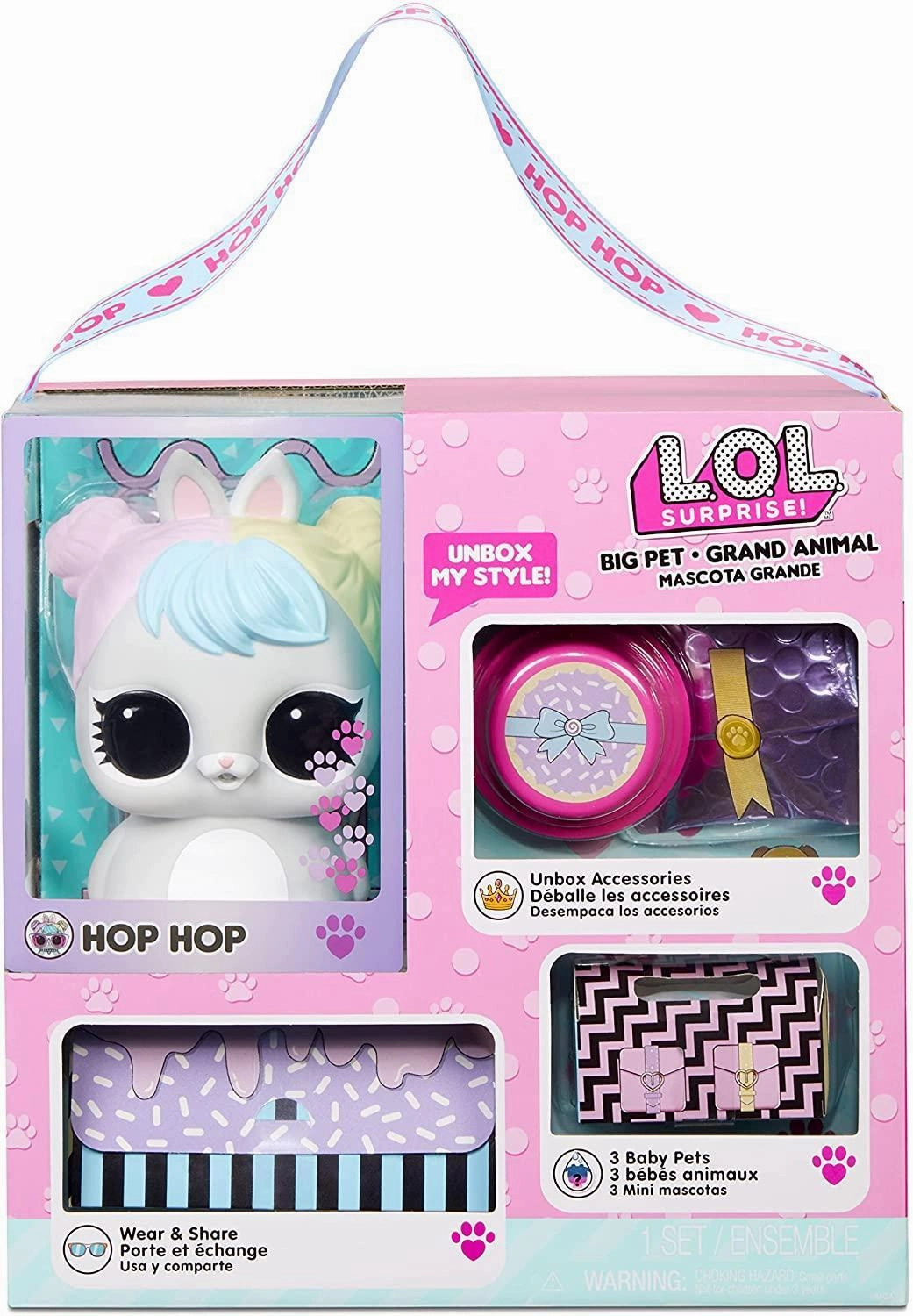 Fantasy Creature Gender Neutral L.O.L. Surprise! Big Pet Hop Hop with 15 Surprises