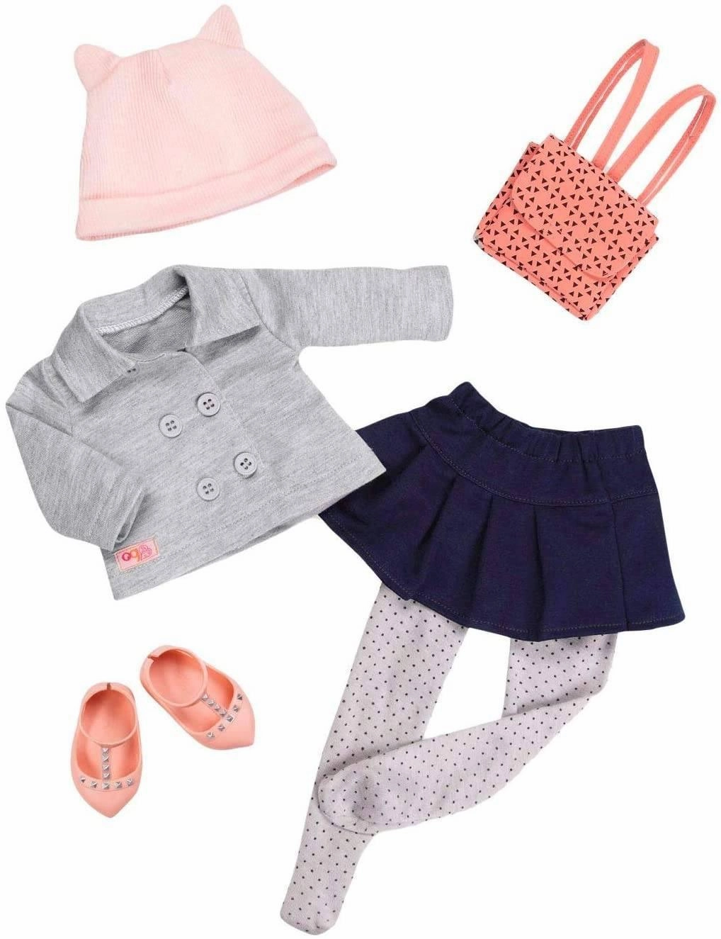 Art Figure Our Generation Deluxe Doll Outfit - Skirt and Grey Jacket