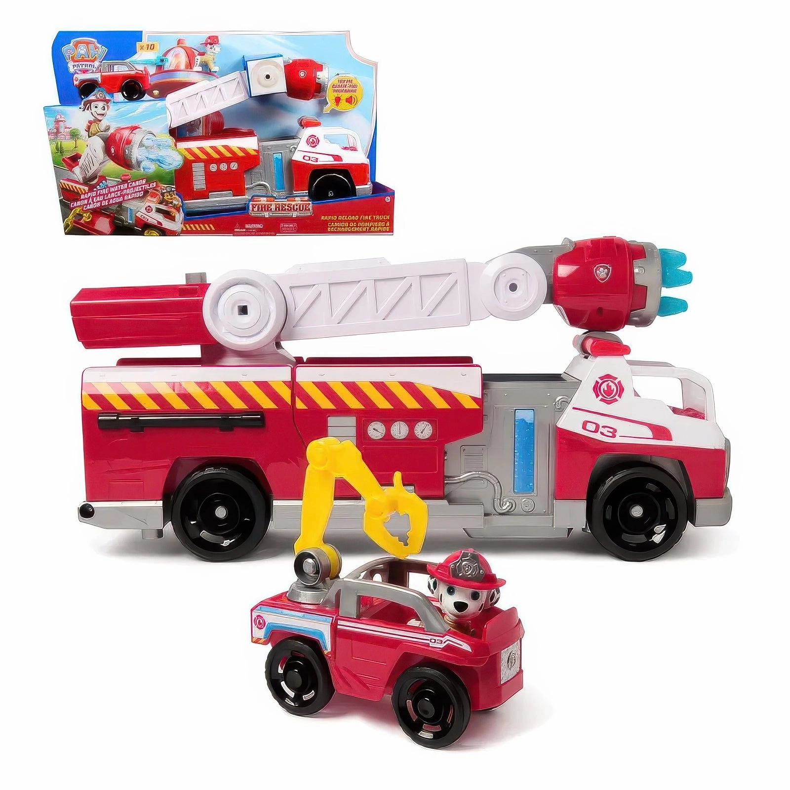 Mini Gewgaw Tiny Ghost PAW Patrol Fire Rescue Deluxe Rapid Reload Fire Truck